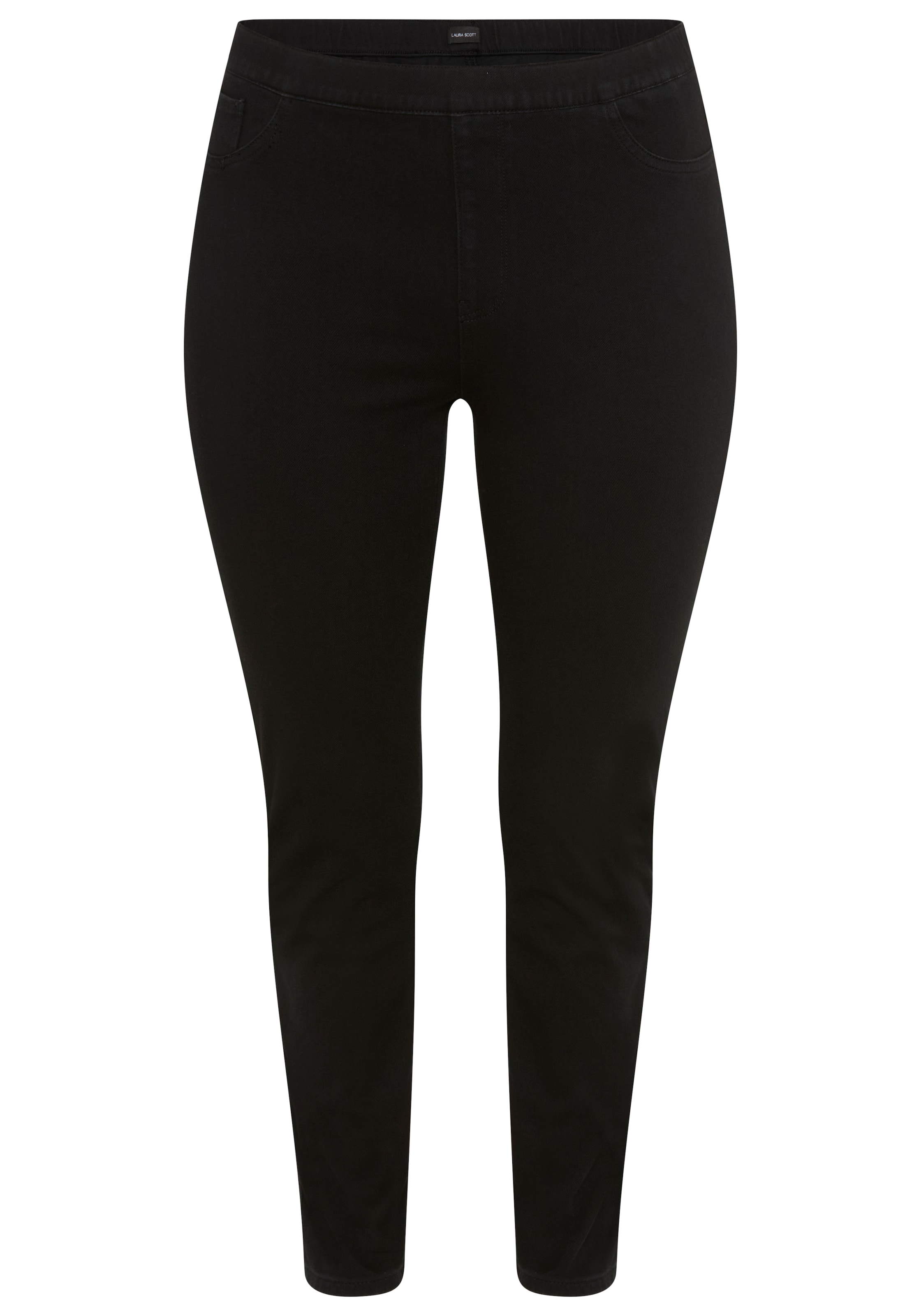 Laura Scott CURVE Jeansjeggings »Große Größen, im 4 Way Stretch, Quer- und Längselastisch« mit Eingrifftaschen, Gesäßtaschen und Coinpocket, lange Schnittform