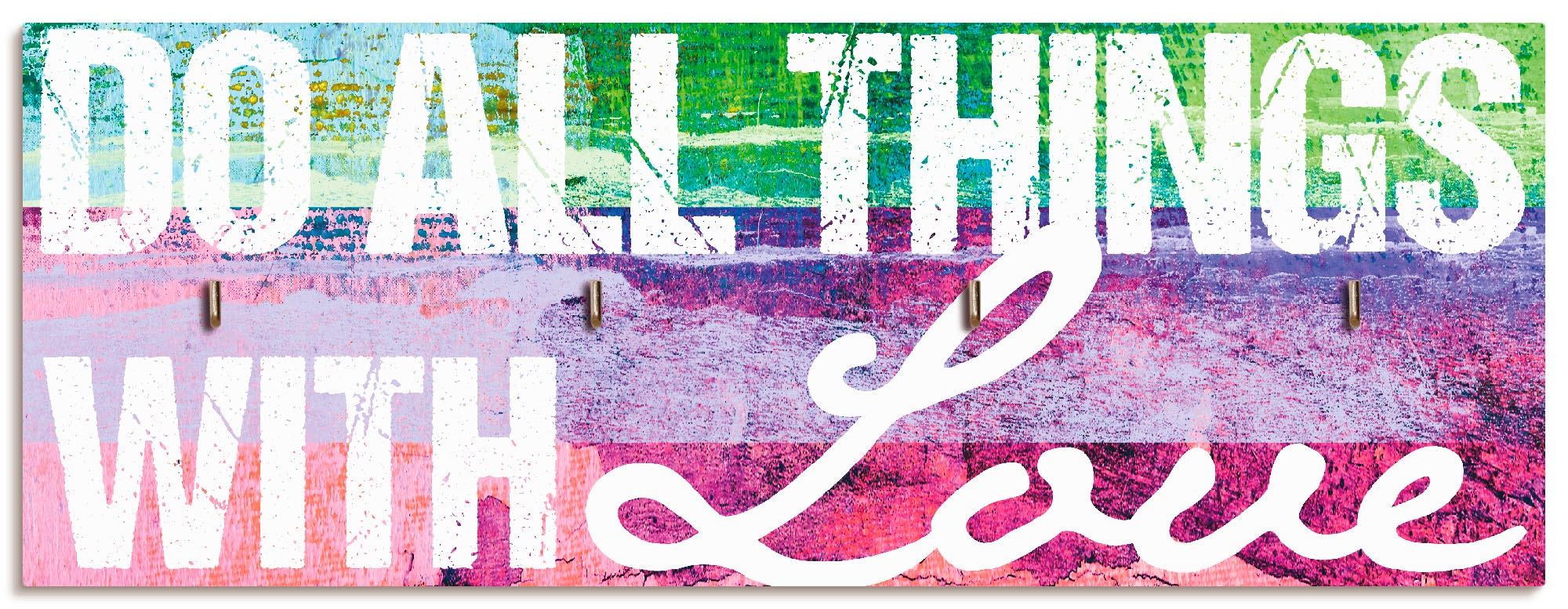 Artland Hakenleiste »Tu alles mit Liebe«, MDF