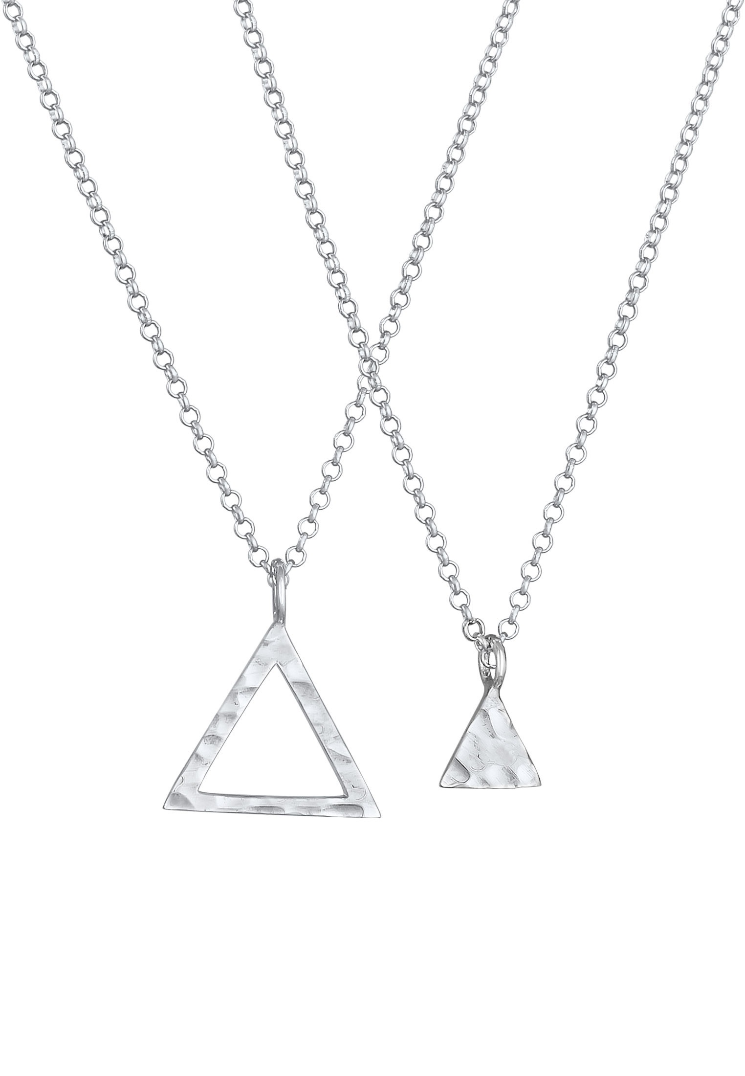 Elli Ketten-Set »Halskette Partner Freundschaft Dreieck Triangel 925 Silber«