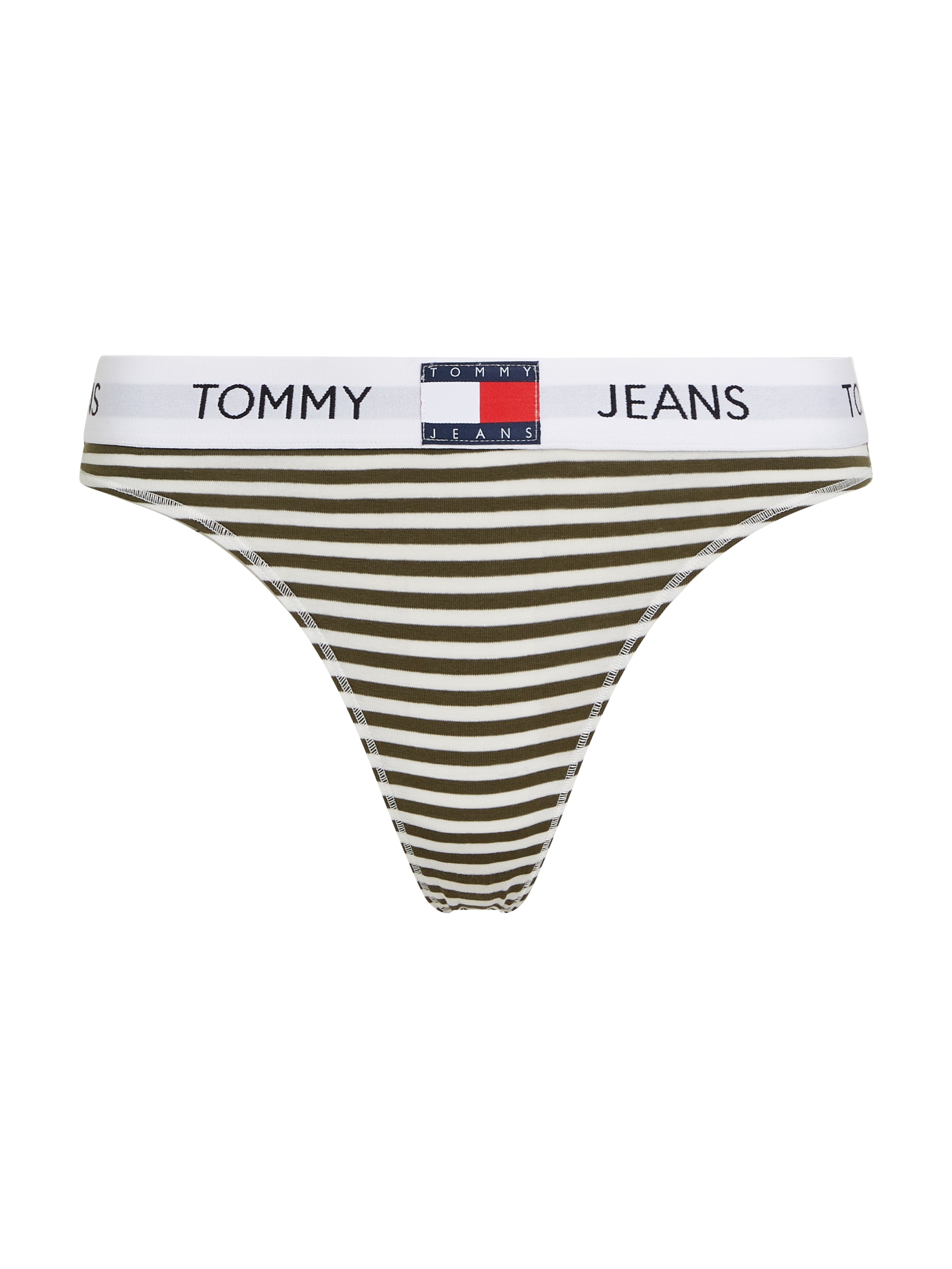 Tommy Hilfiger Underwear Slip »THONG PRINT (EXT SIZES)«, im Streifendessin, Logoschriftzug