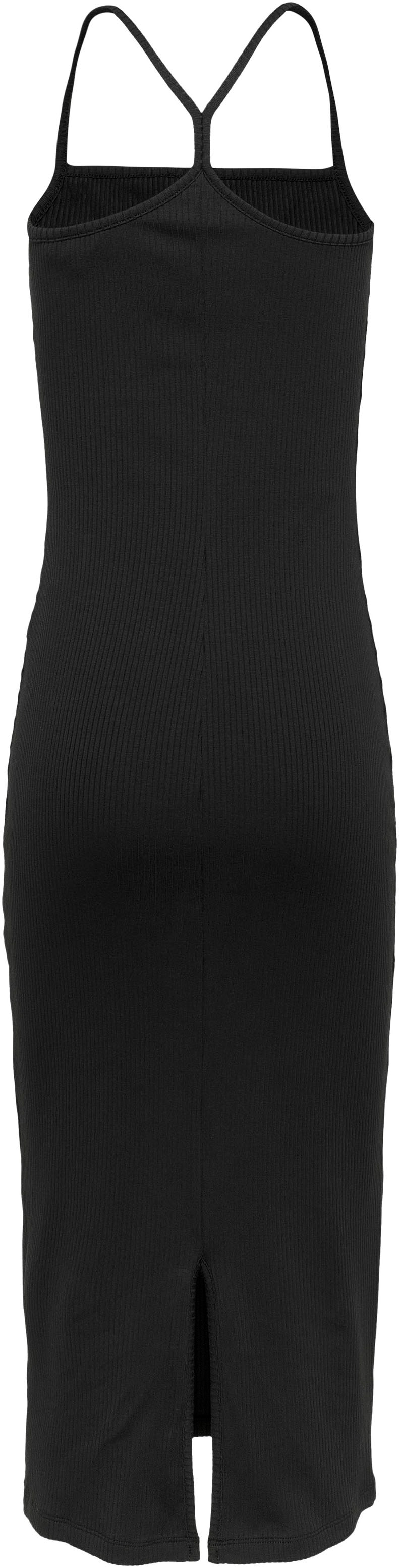 Tommy Jeans Jerseykleid »TJW STRAPPY BADGE RIB DRESS«, mit Trägern, Rippware, Tommy Jeans Logo-Badge