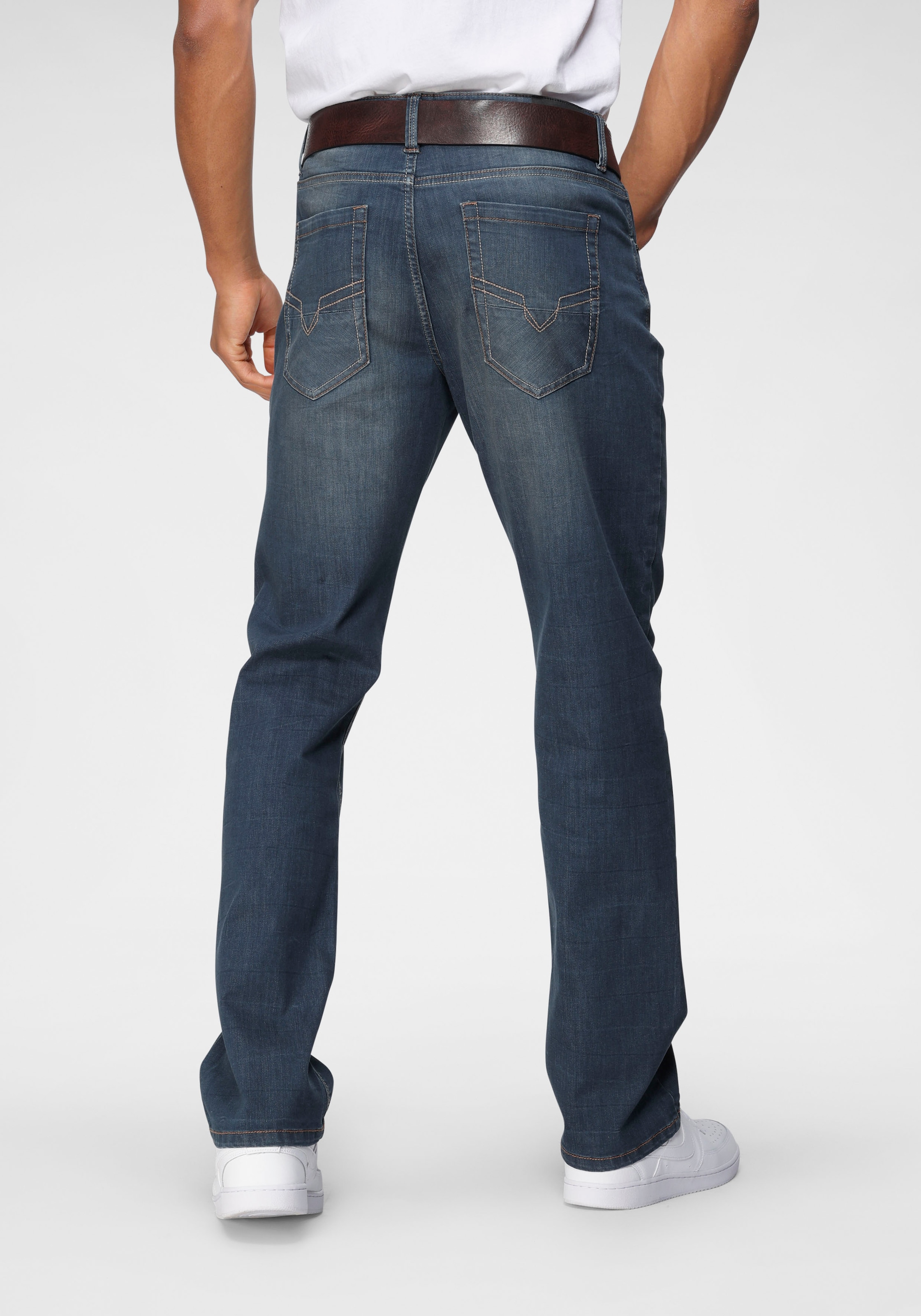 H.I.S Comfort-fit-Jeans »ANTIN«, bequeme Passform, gerades Bein, mit Used-Waschung