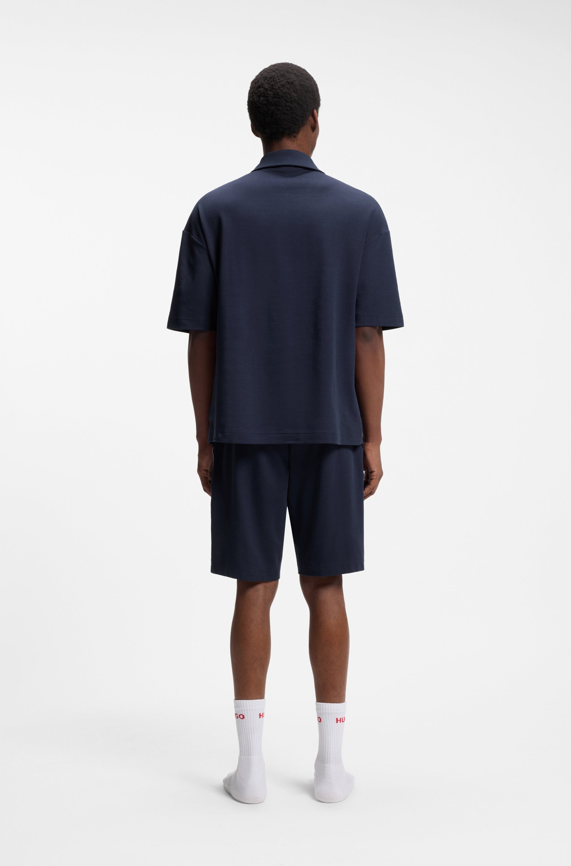 HUGO Underwear Poloshirt »NAUTIX ZIP POLO« aus Stretch-Baumwolle, Relaxed Fit