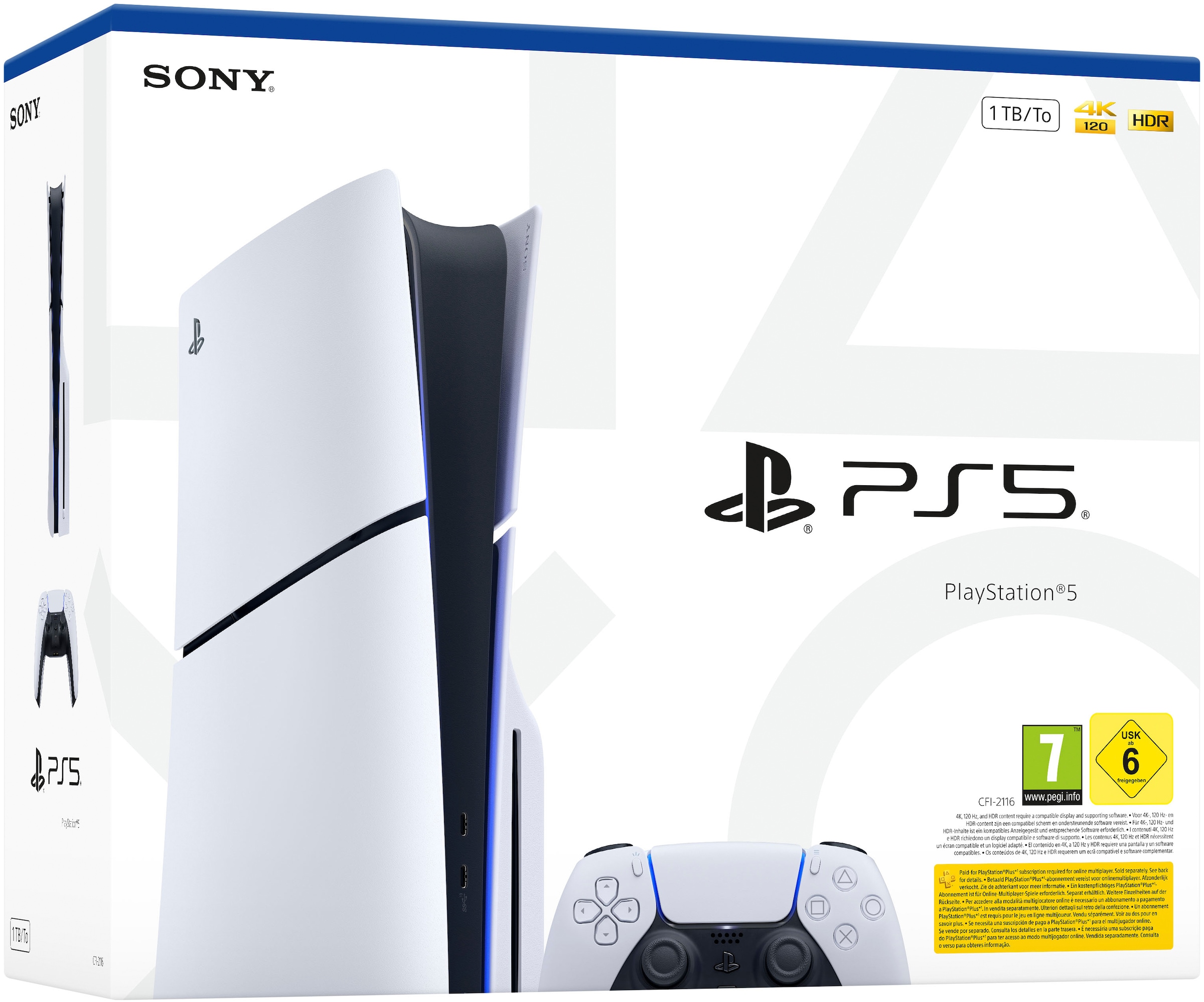 PlayStation 5 Konsolen-Set »PS5 Disk Edition (Slim) inkl. 007 First Light« 1.000 TB