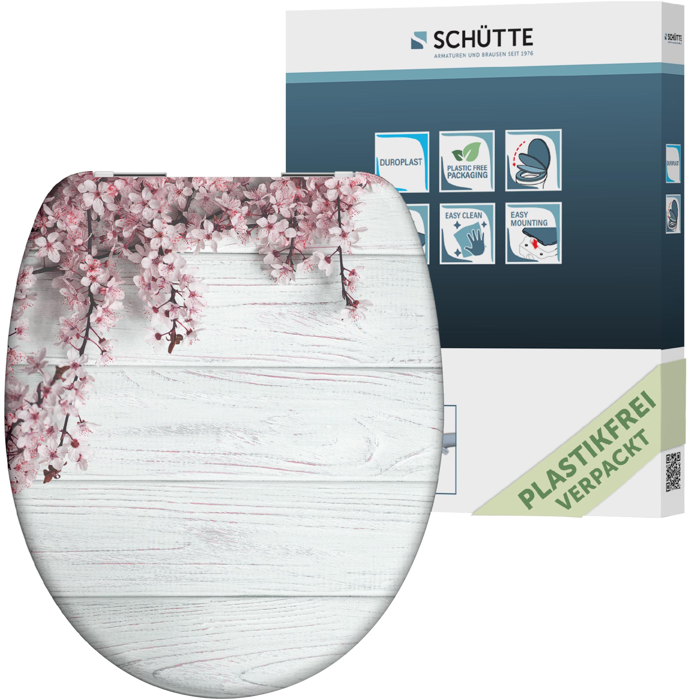 WC-Sitz »Flowers&Wood«, Duroplast, Absenkautomatik, Motivdruck