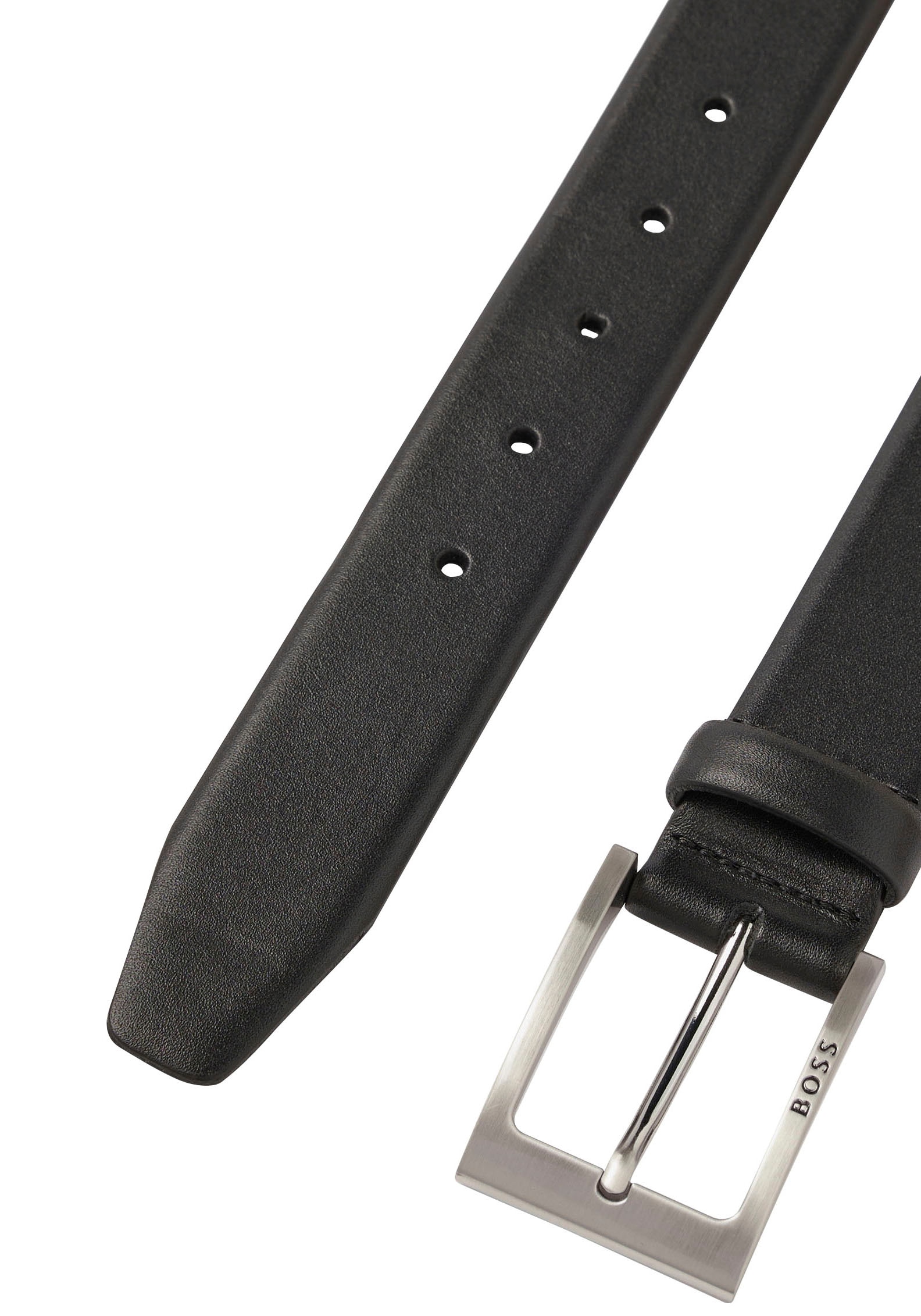 BOSS Ledergürtel aus Nappaleder mit BOSS Logo-Dornschliesse