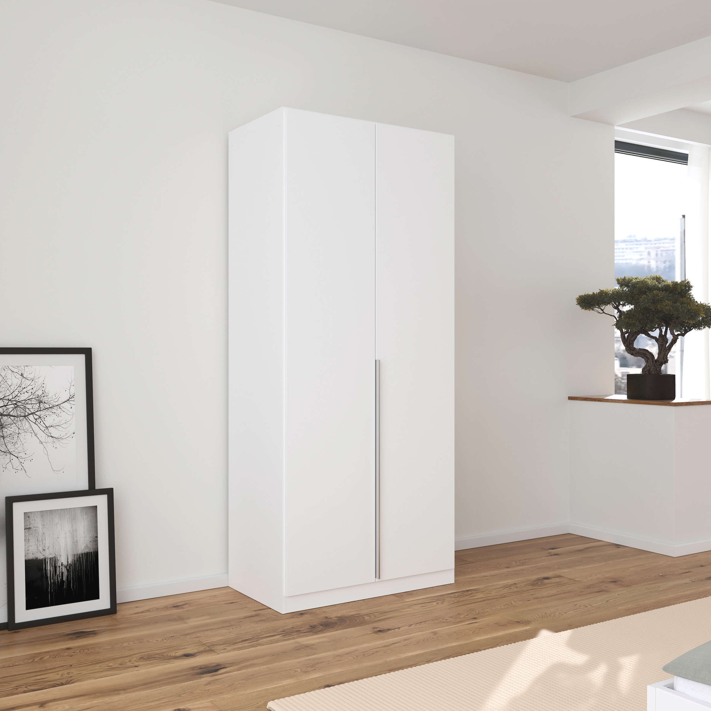 OTTO home Drehtürenschrank "AGORDO" in zwei Griff-Farben, Breiten 91-405 cm, Dekor- oder Hochglanzfront, in 8 Breiten & 2 Höhen, MADE IN GERMANY