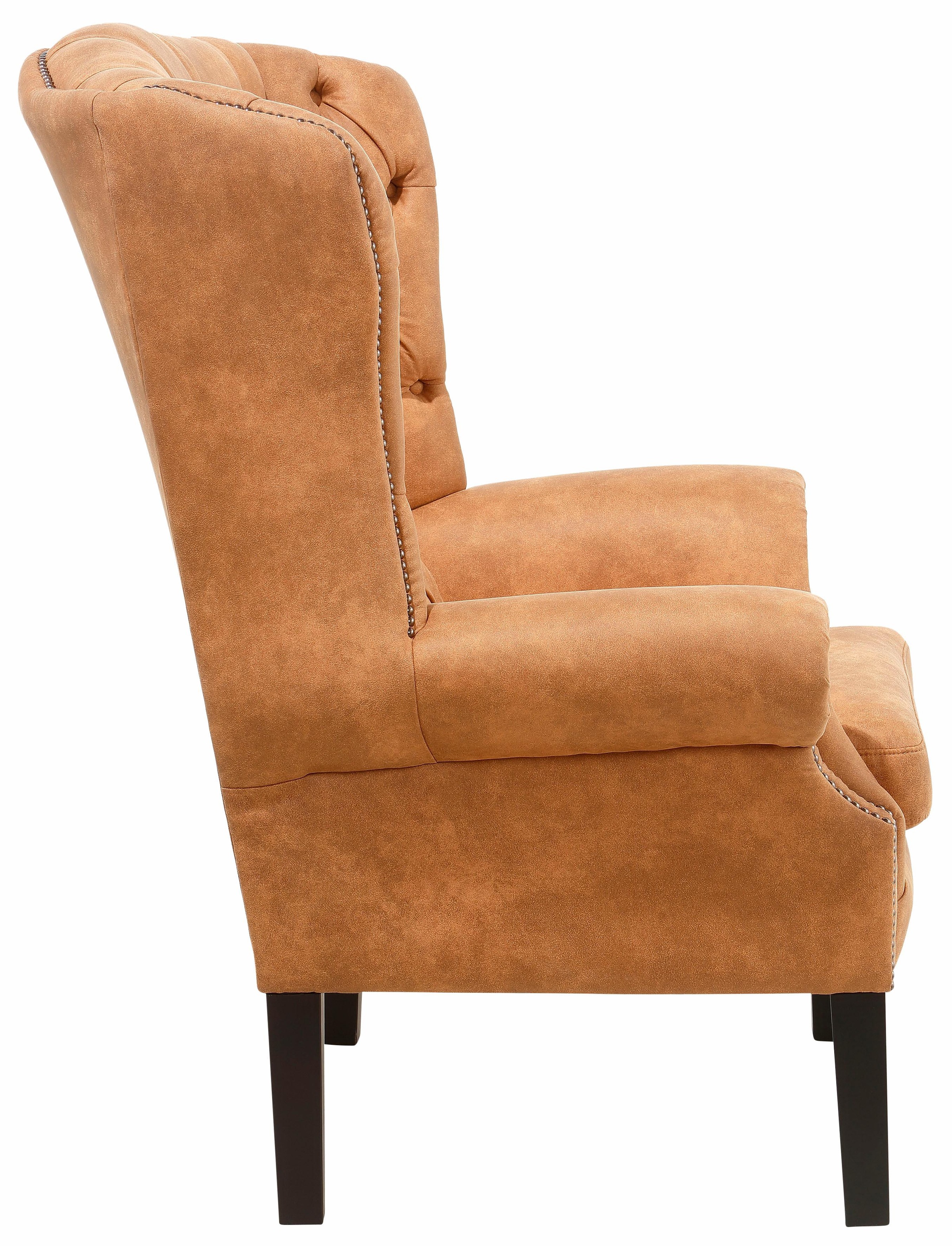 Home affaire Sessel »Bedford Ohrensessel Chesterfield«, mit aufwendiger Knopfheftung und geschwungenen Armlehnen