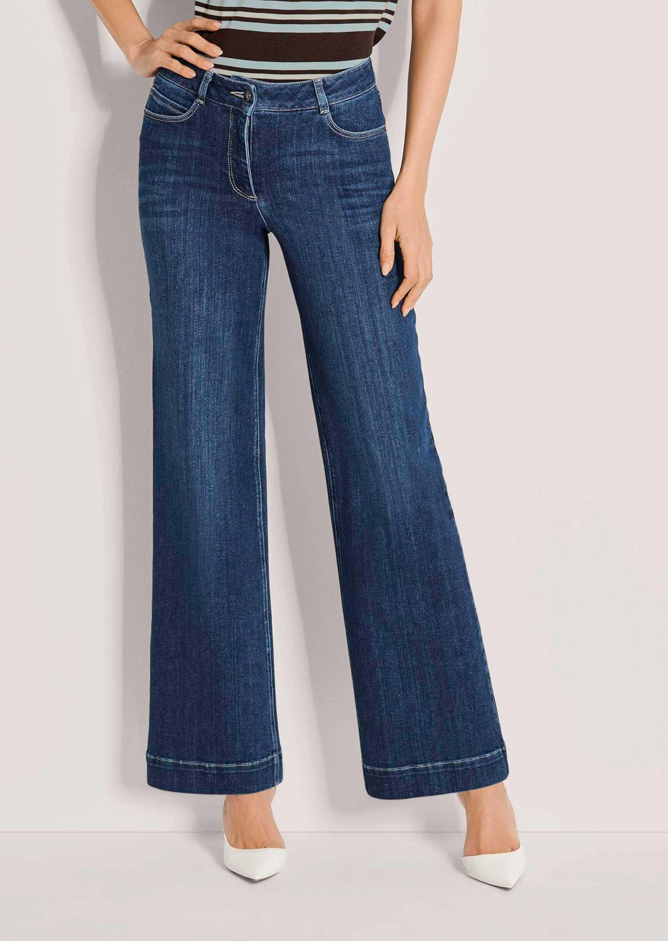 MADELEINE Regular-fit-Jeans »Hose Wide-Leg-Jeans aus Powerstretch«