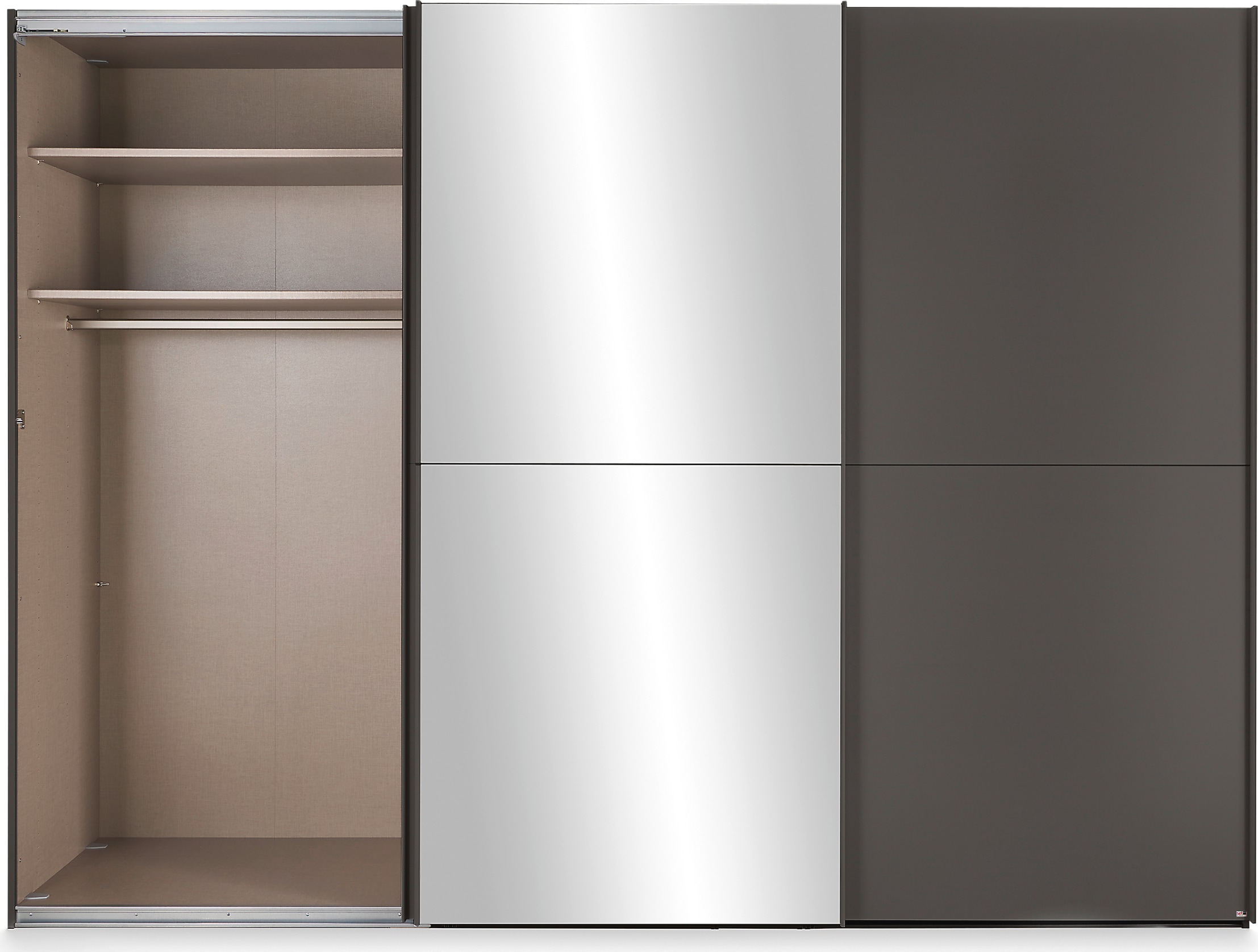 set one by Musterring Schwebetürenschrank »Henderson« mit Spiegel, inkl. Fachböden und Kleiderstangen