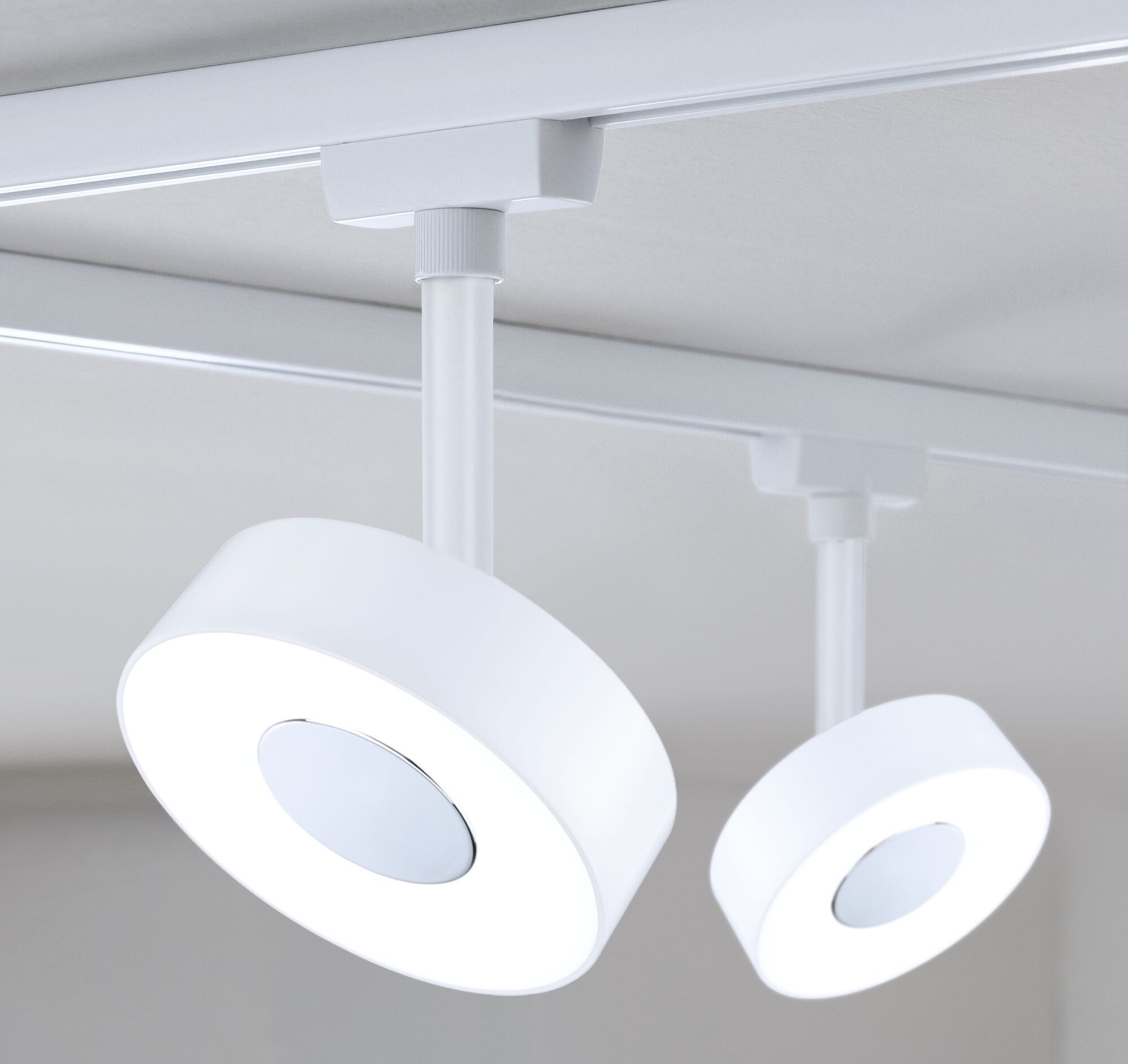Paulmann Schienensystem-Leuchten »URail LED Schienenspot 3-Step-Dim Circle Einzelspot Signalweiß« LED-Modul 1 Stk. Warmweiß Memoryfunktion, mehrere Helligkeitsstufen