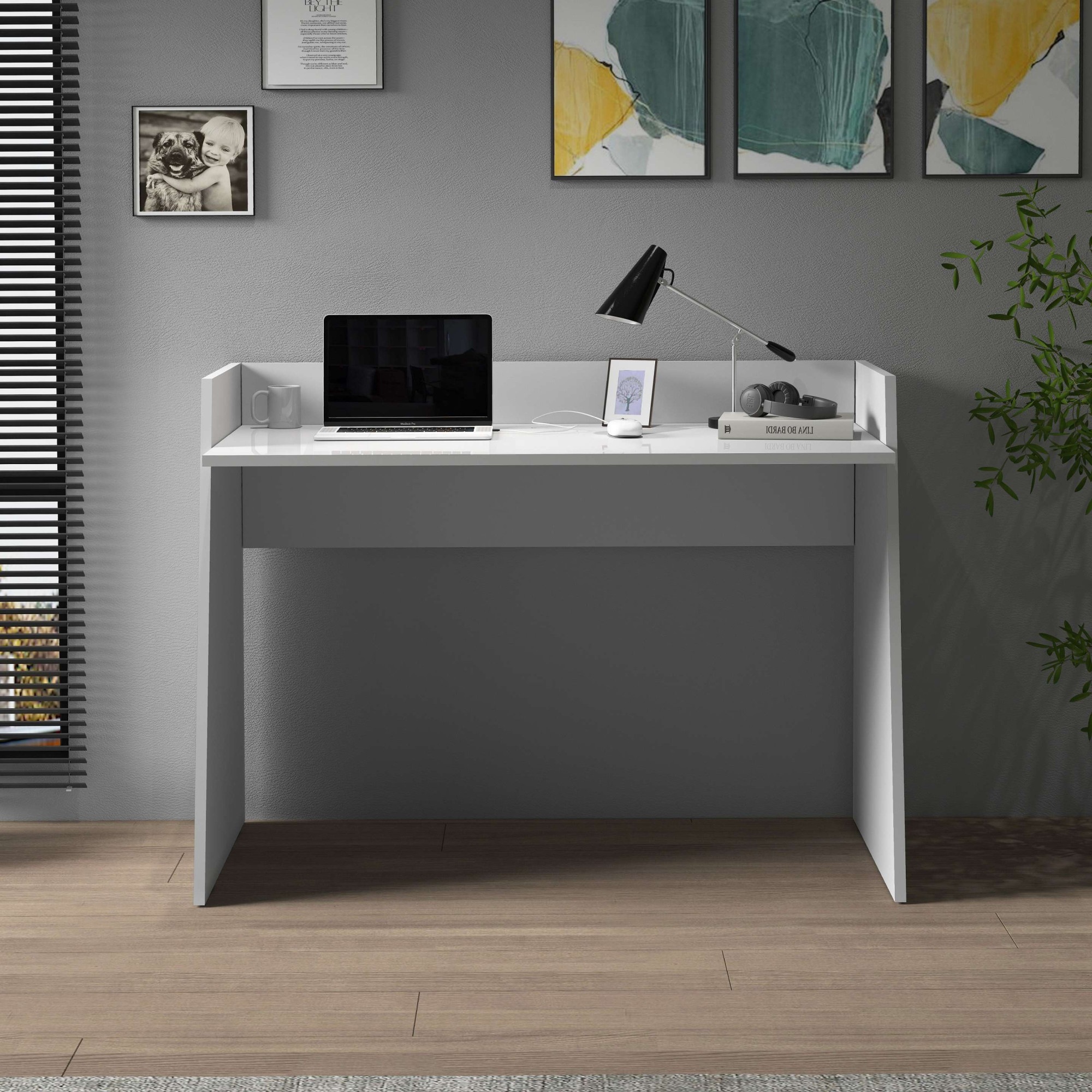 INOSIGN Schreibtisch »Vega, Schreibtisch, kleiner Computertisch, Bürotisch für Büro«, (1 St.), mit 2 Diagonalseit, Arbeitsplatte Breite 100 cm