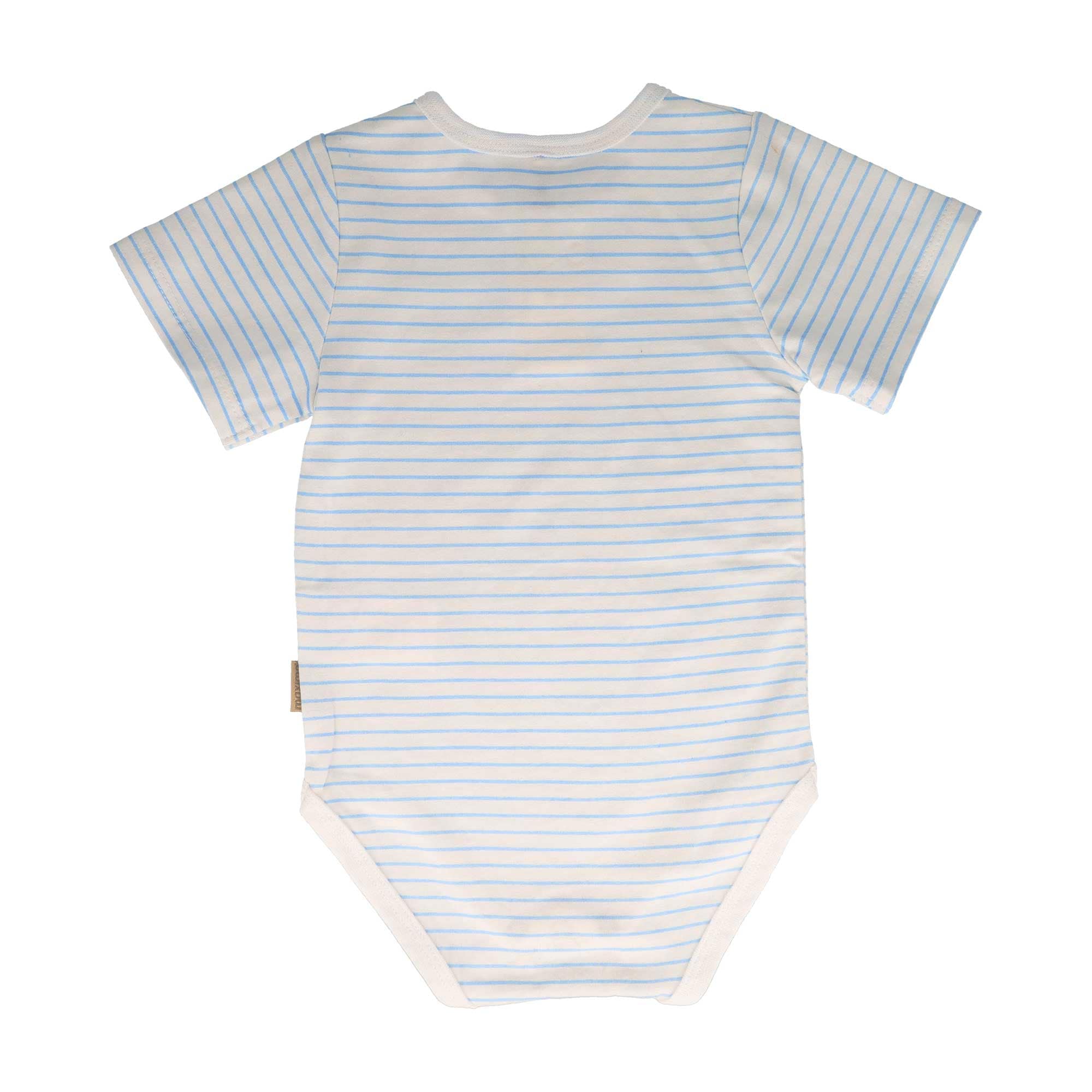 MAXIMO Kurzarmbody 1 Cerulean-weiß, Ringel, Jersey, maritimer Style