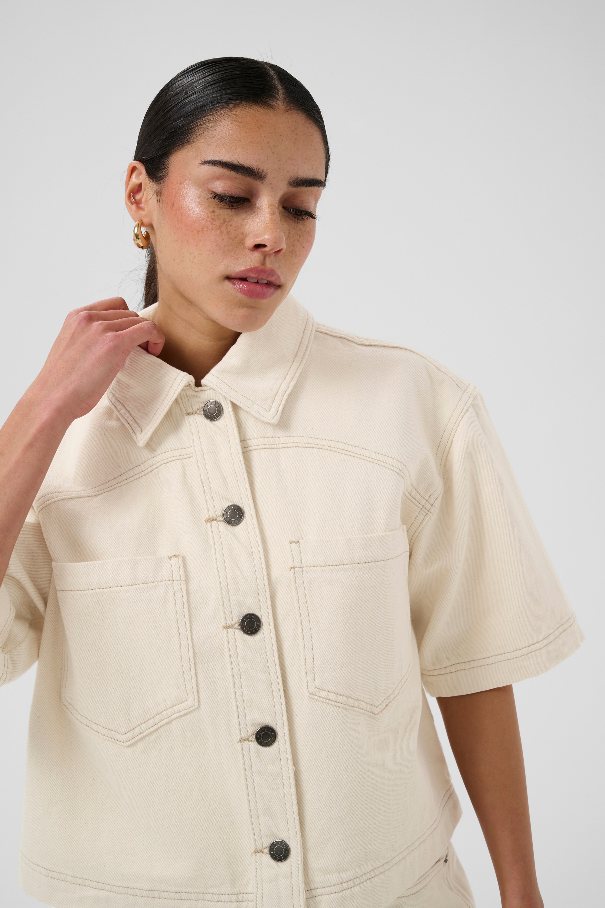 KAFFE Jeansbluse »Damen Jeanshemd KAcatharina«