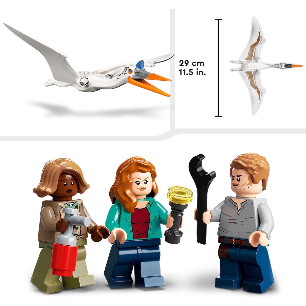 LEGO® Konstruktionsspielsteine »Quetzalcoatlus: Flugzeug-Überfall (76947), LEGO® Jurassic World«, (306 St.)