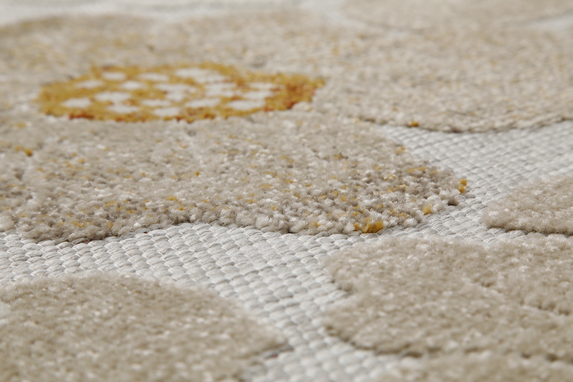 Wecon home Outdoorteppich »Beach Flower«, rund, 5 mm Höhe, für Innen & Außen, strapazierfähig, pflegeleicht, Hoch-Tief Effekt