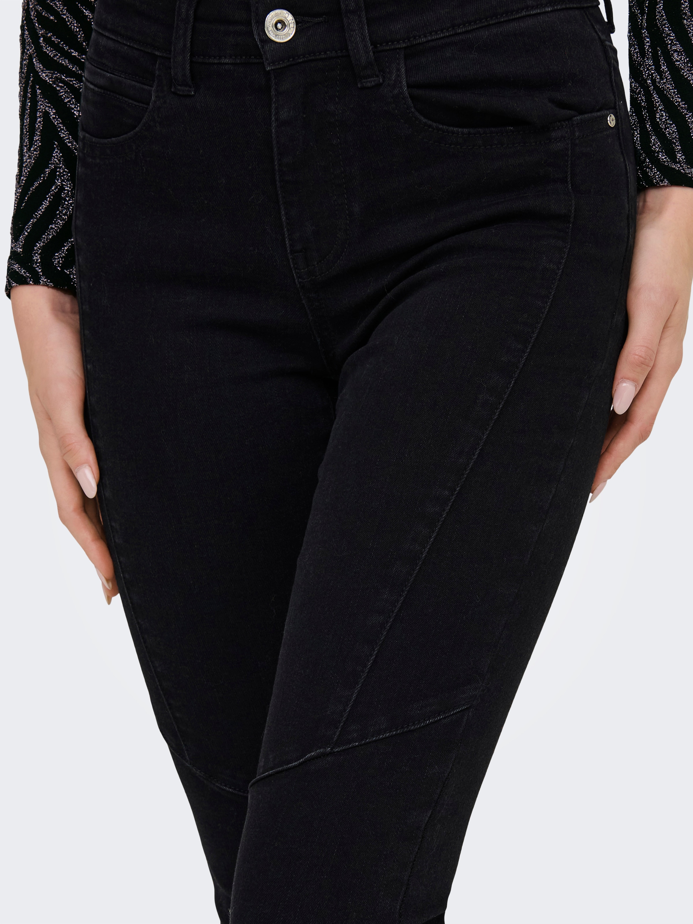 ONLY Skinny-fit-Jeans »ONLHUSH MID WAIST SK BIKER COIN DNM MAS«