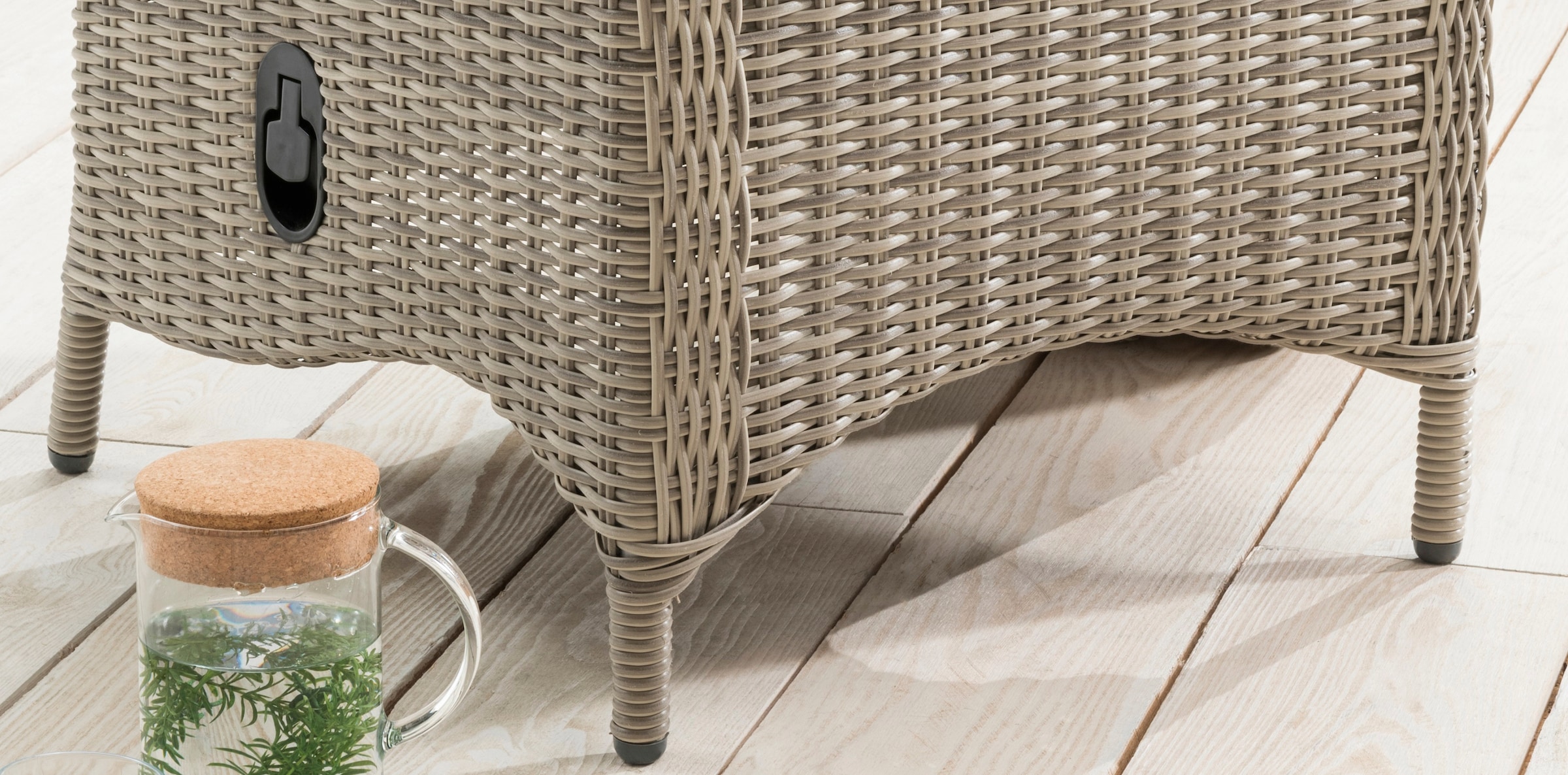 Destiny Garten-Essgruppe »PALMA LUNA«, (9 tlg., 4x Hochlehner, 1x Tisch, inkl. Auflagen), Aluminium, Polyrattan
