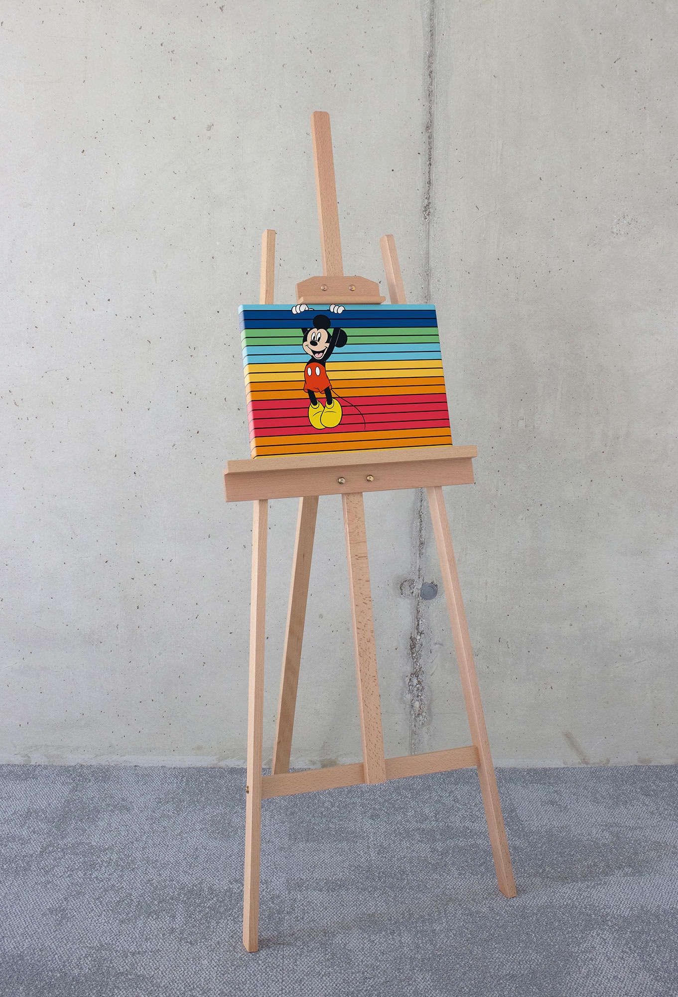 Komar Leinwandbild »Mickey Band of Color - Größe 30 x 40 cm«, Natur, (1 St.), Keilrahmenbild mi Echtholzrahmen