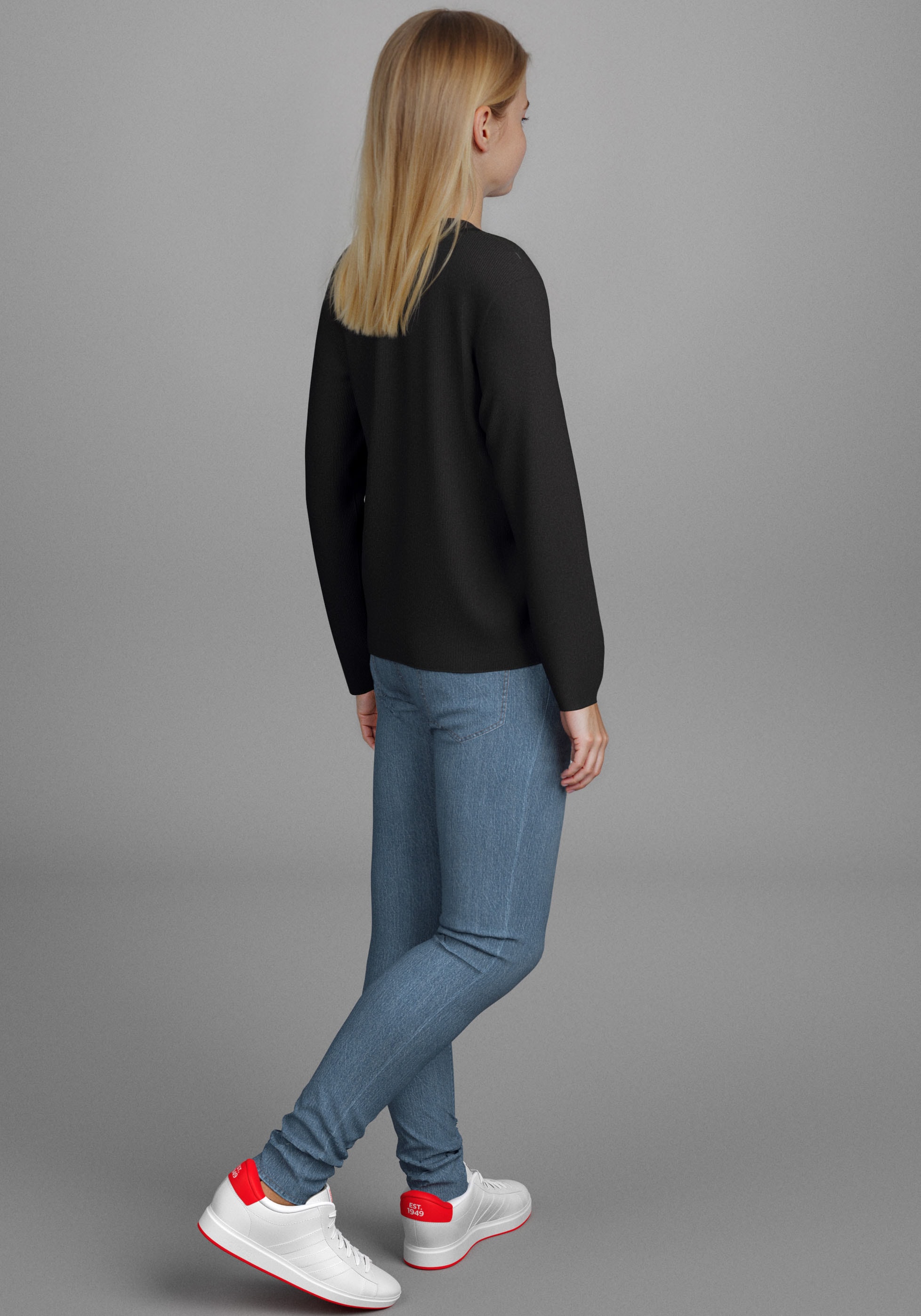 H.I.S Langarmshirt »2er Packung Shirts aus Rippware« Packung, 2, 2 Stk. Für TEENS. 2er Pack Basic Langarmshirts