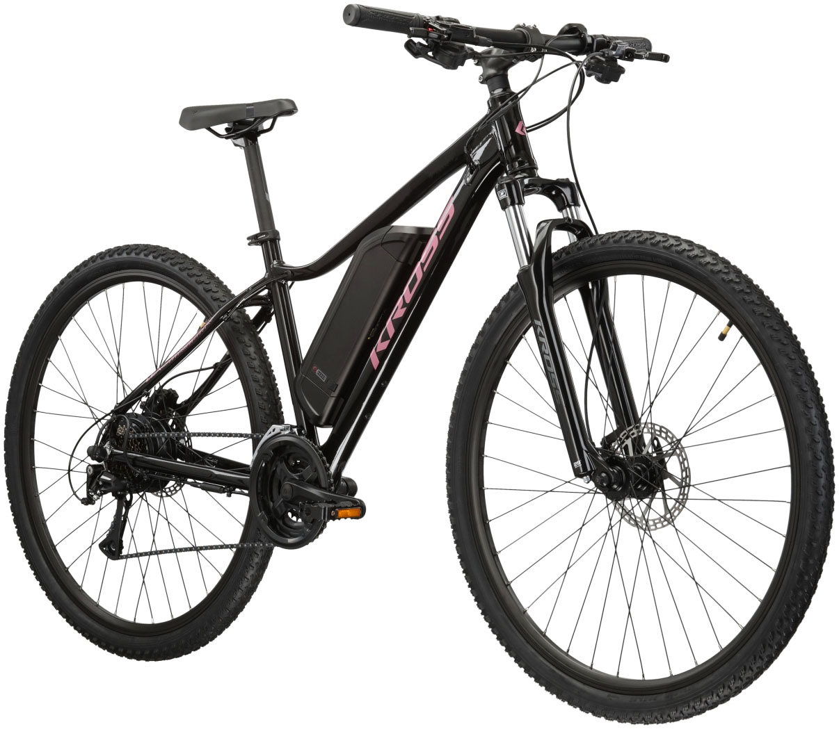 Kross E-Bike »E-MTB Lea Boost ZZ 27.5+ Zoll schwarz«, 21 Gang, Shimano, ACERA M3020, Heckmotor 250 W, Pedelec, Elektrofahrrad für Damen und Herren
