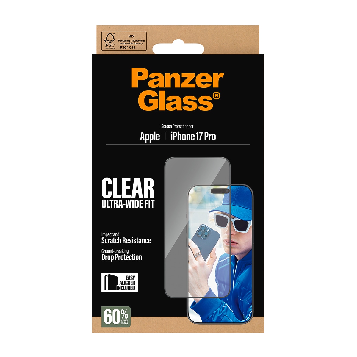 CARE by PanzerGlass Displayschutzglas »Schutzglas« für Apple iPhone 17 Pro Displayschutzfolie, Schutzfolie, Bildschirmschutz, kratz- & stoßfest