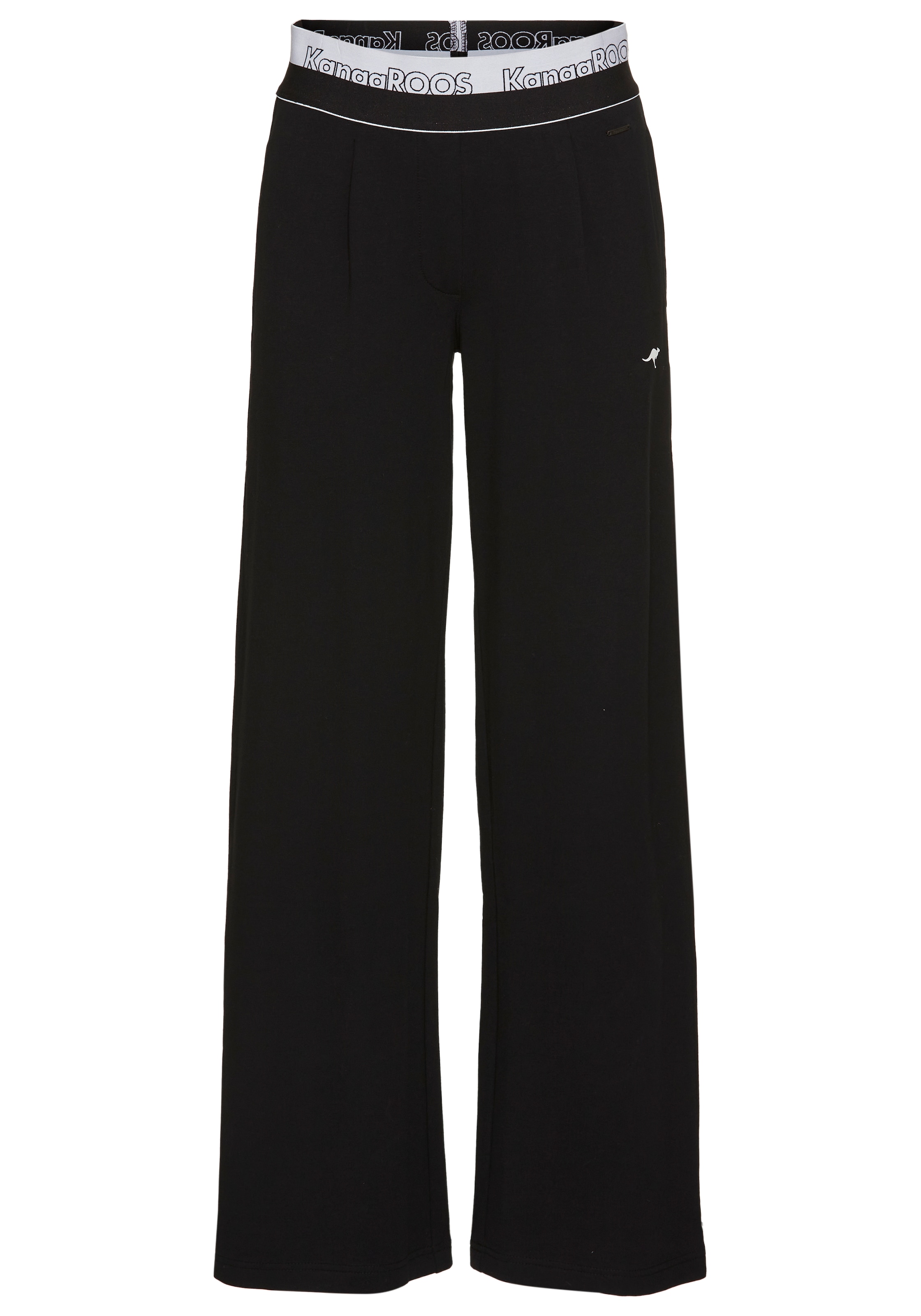 KangaROOS Jerseyhose, Wide-Leg mit Logobund