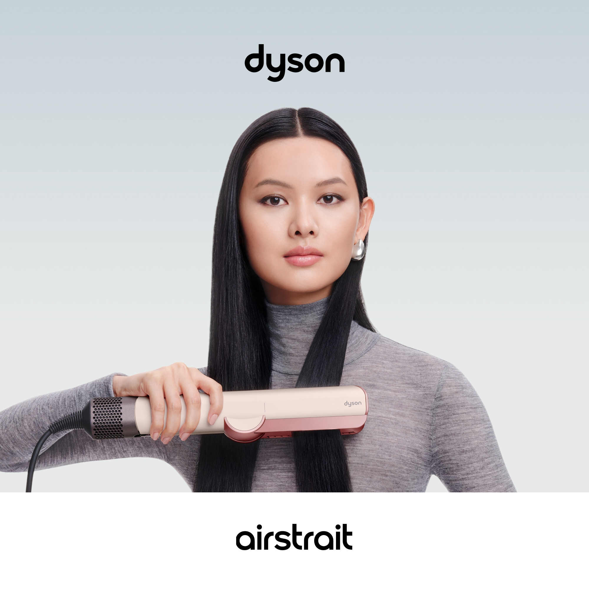 DYSON Glätteisen »Dyson Airstrait, Ceramic Pink/Roségold« Trocknet & glättet nasses Haar gleichzeitig ohne Heizplatten