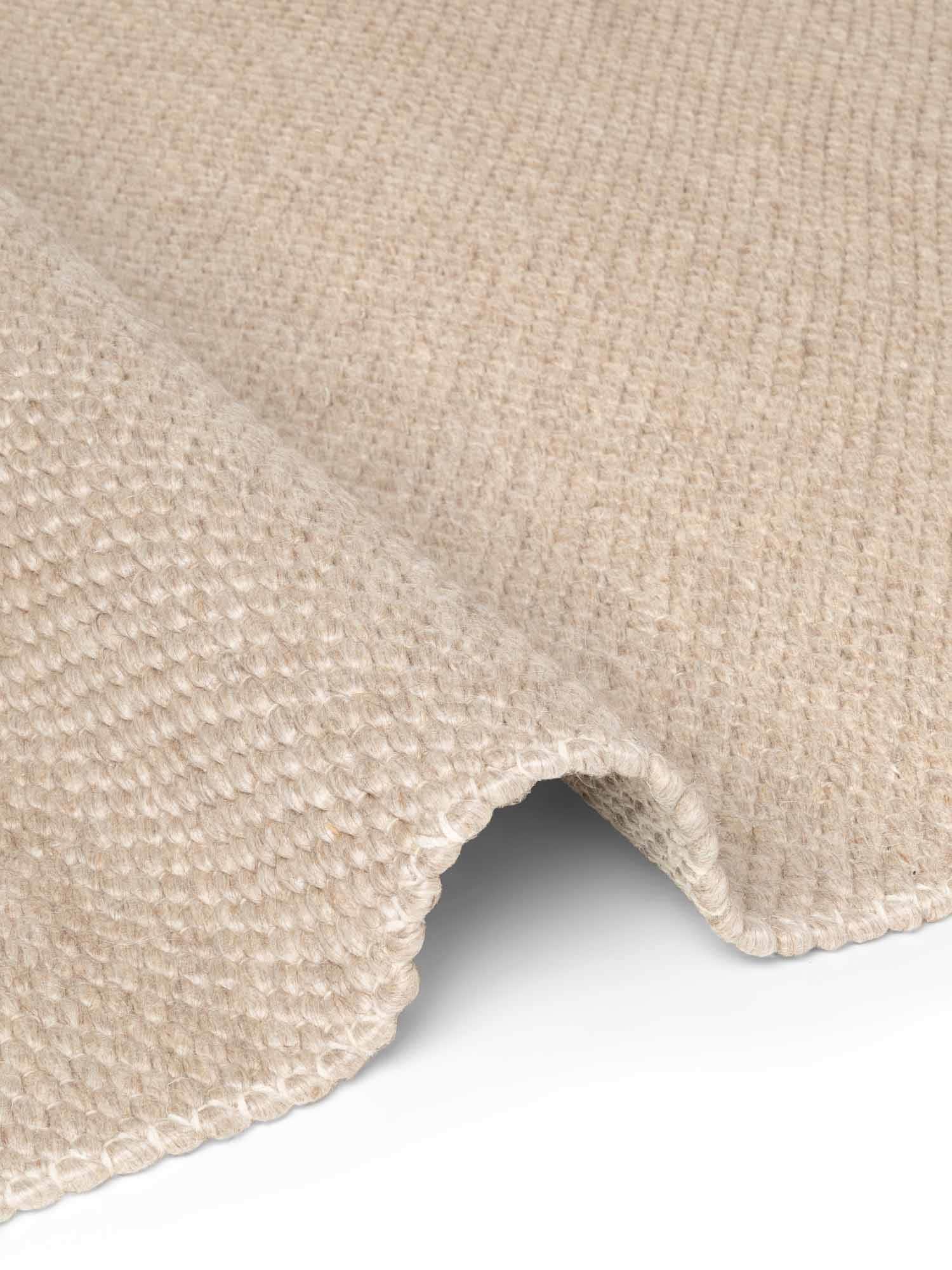 ELLE DECORATION Wollteppich »Beans« rechteckig 10 mm Höhe Handweb Teppich Wolle, Perlenstruktur, Wohnzimmer, Schlafzimmer, Flur