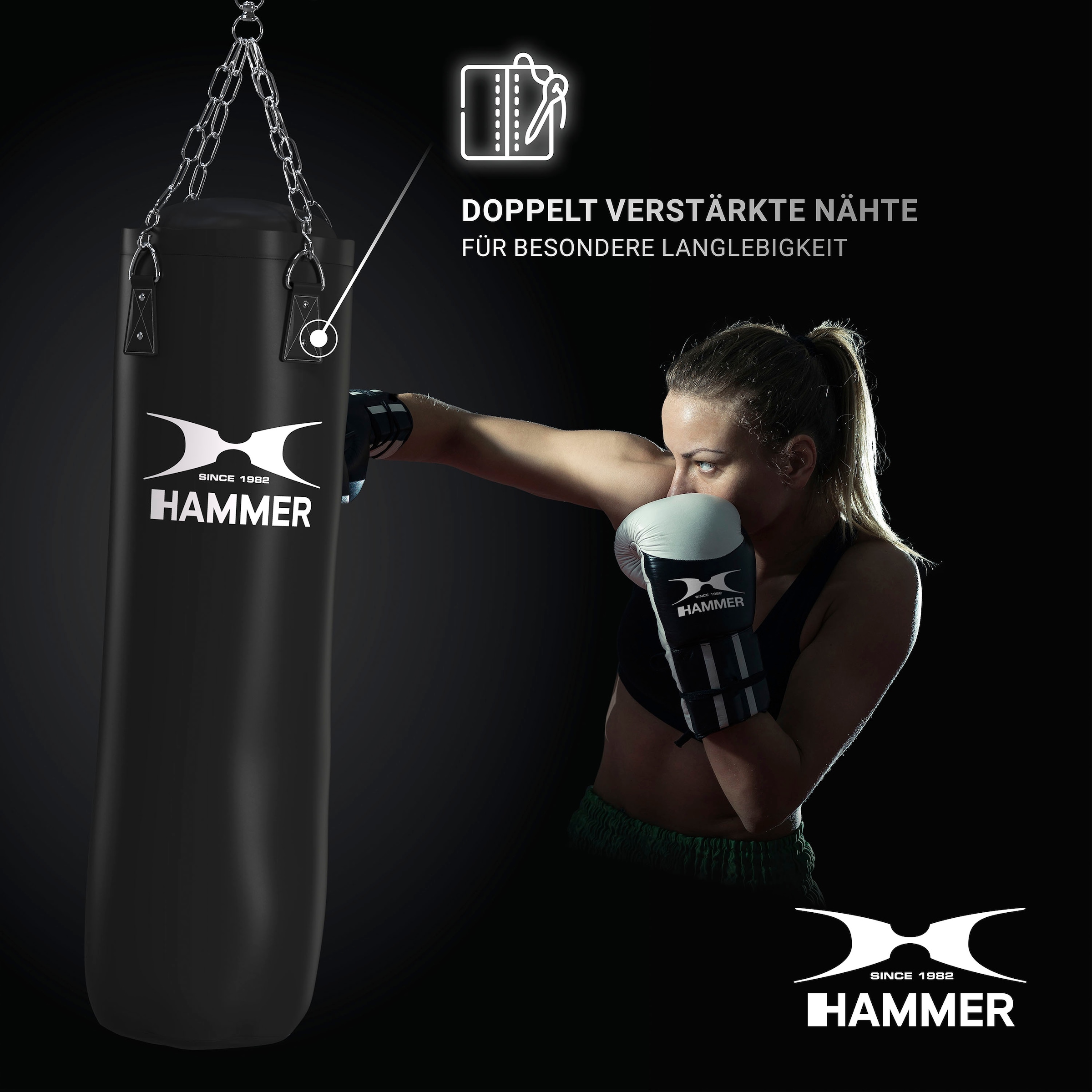 Hammer Boxsack »Black bei Kick«