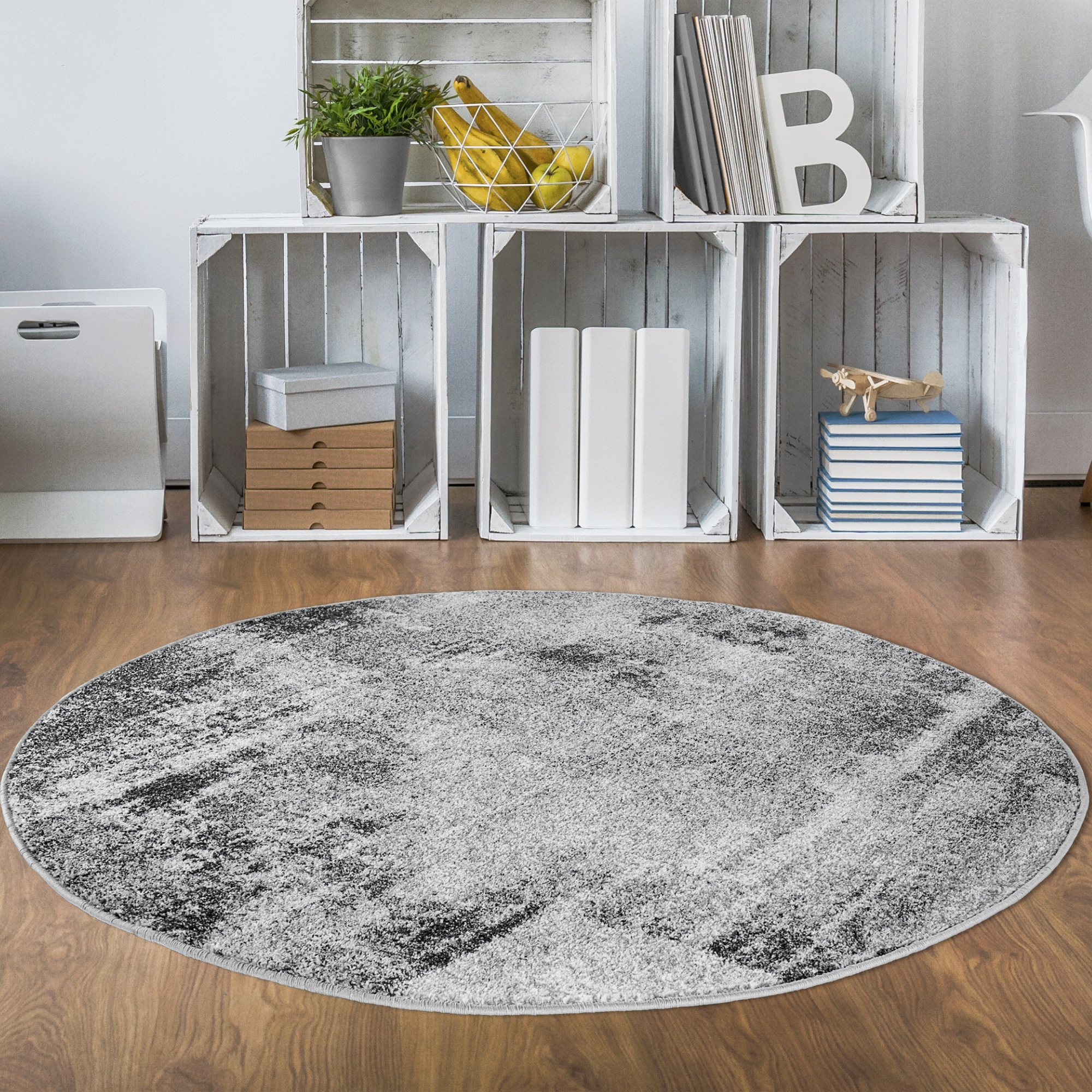 Teppich »Luna«, rund, 7 mm Höhe, Kurzflor, modernes Design, ideal im Wohnzimmer &...