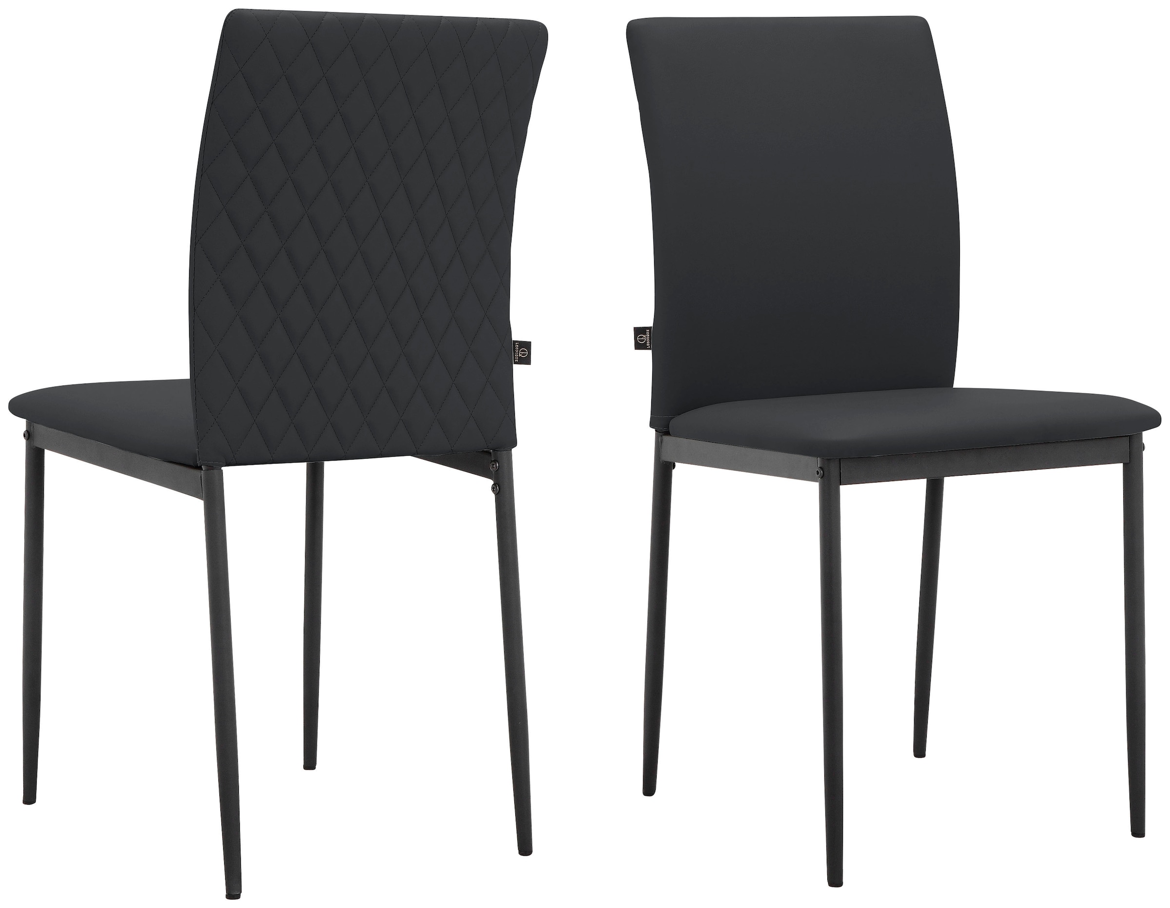 Leonique Esszimmerstuhl »Pavia«, 2 St., Kunstleder, im 2er oder 4er Set, mit Rückenlehne Harlekinmuster, Sitzhöhe 48 cm