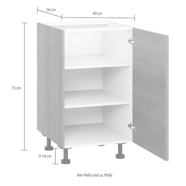 Express Küchen Unterschrank »Trea U40«, mit zwei Einlegeböden, Breite 40 cm,  Höhe 75 cm auf Rechnung kaufen