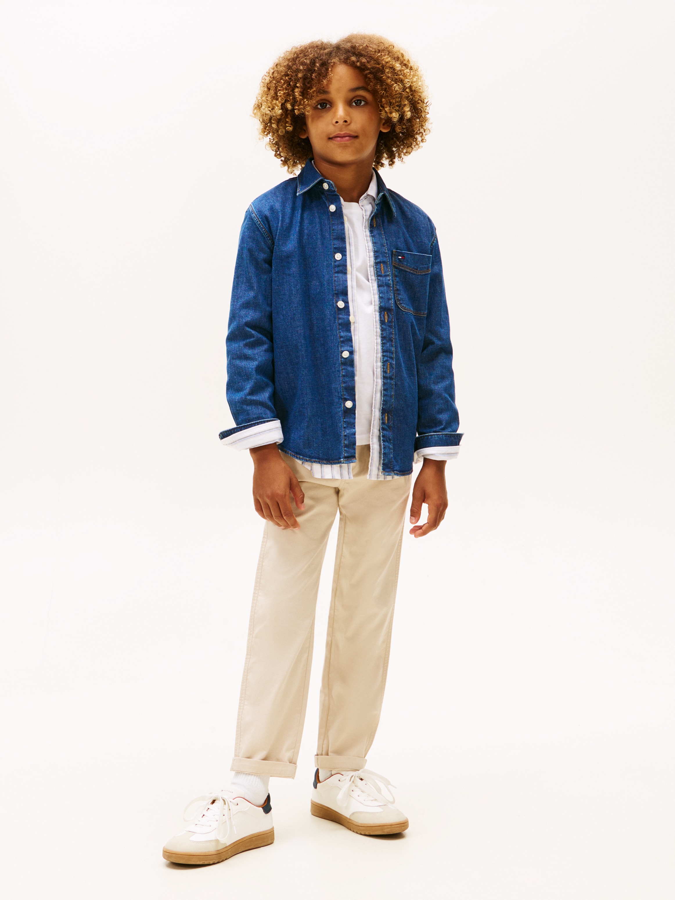 Tommy Hilfiger Jeanshemd »RELAXED DENIM SHIRT« Regular fit, für Kinder bis 16 Jahre
