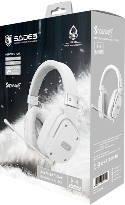| UNIVERSAL SA-722S«, ➥ Jahre XXL Mikrofon Garantie »Snowwolf 3 Gaming-Headset Sades abnehmbar