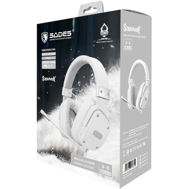 Mikrofon | Garantie XXL Sades »Snowwolf ➥ UNIVERSAL 3 SA-722S«, Jahre Gaming-Headset abnehmbar