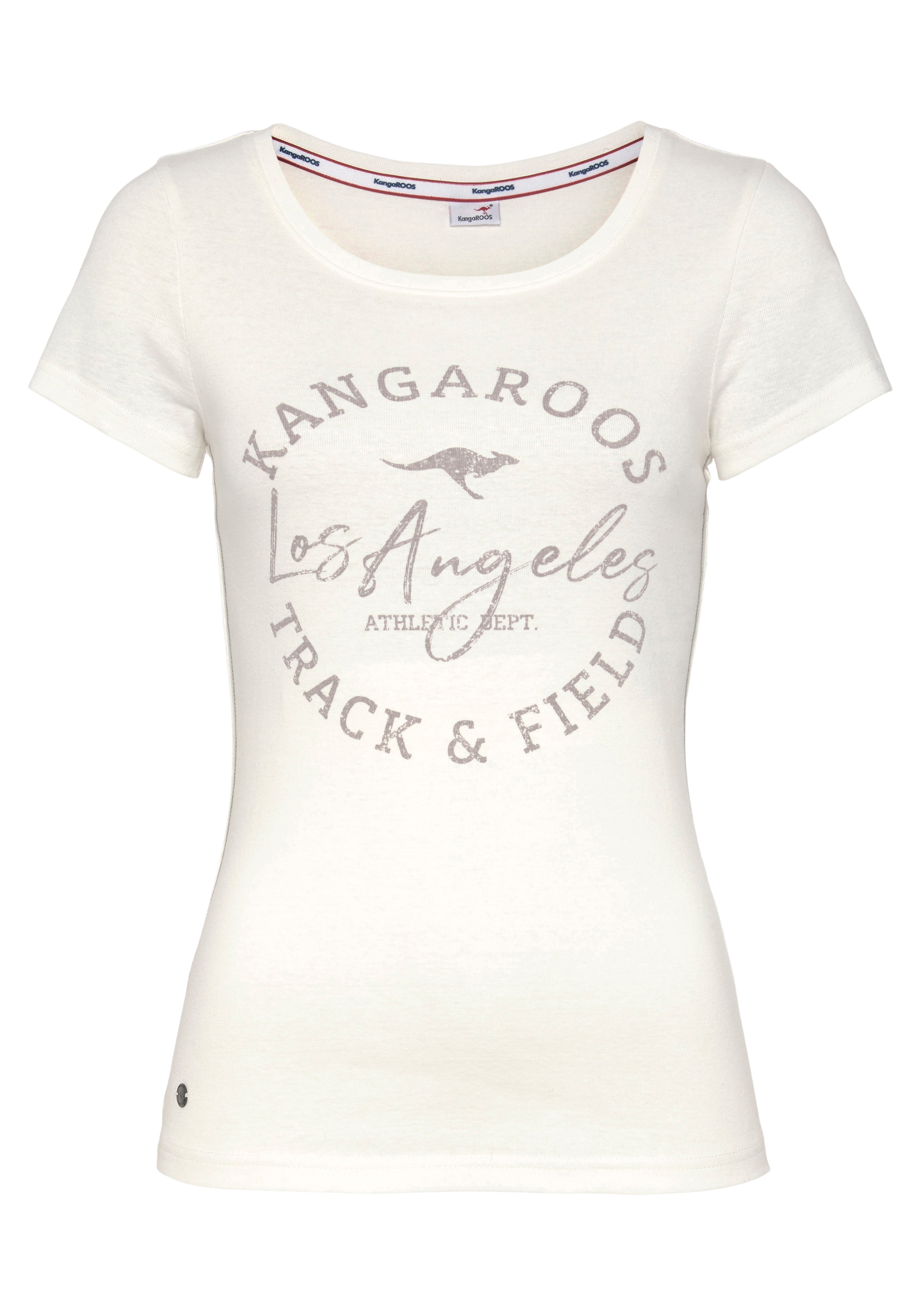 KangaROOS Print-Shirt, sehr figurbetonter Schnitt, Print, Rundhalsausschnitt