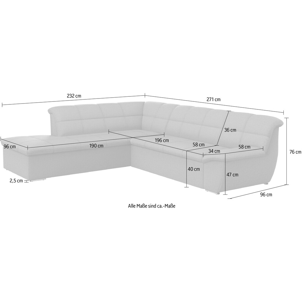 DOMO collection Ecksofa »Splash L-Form«