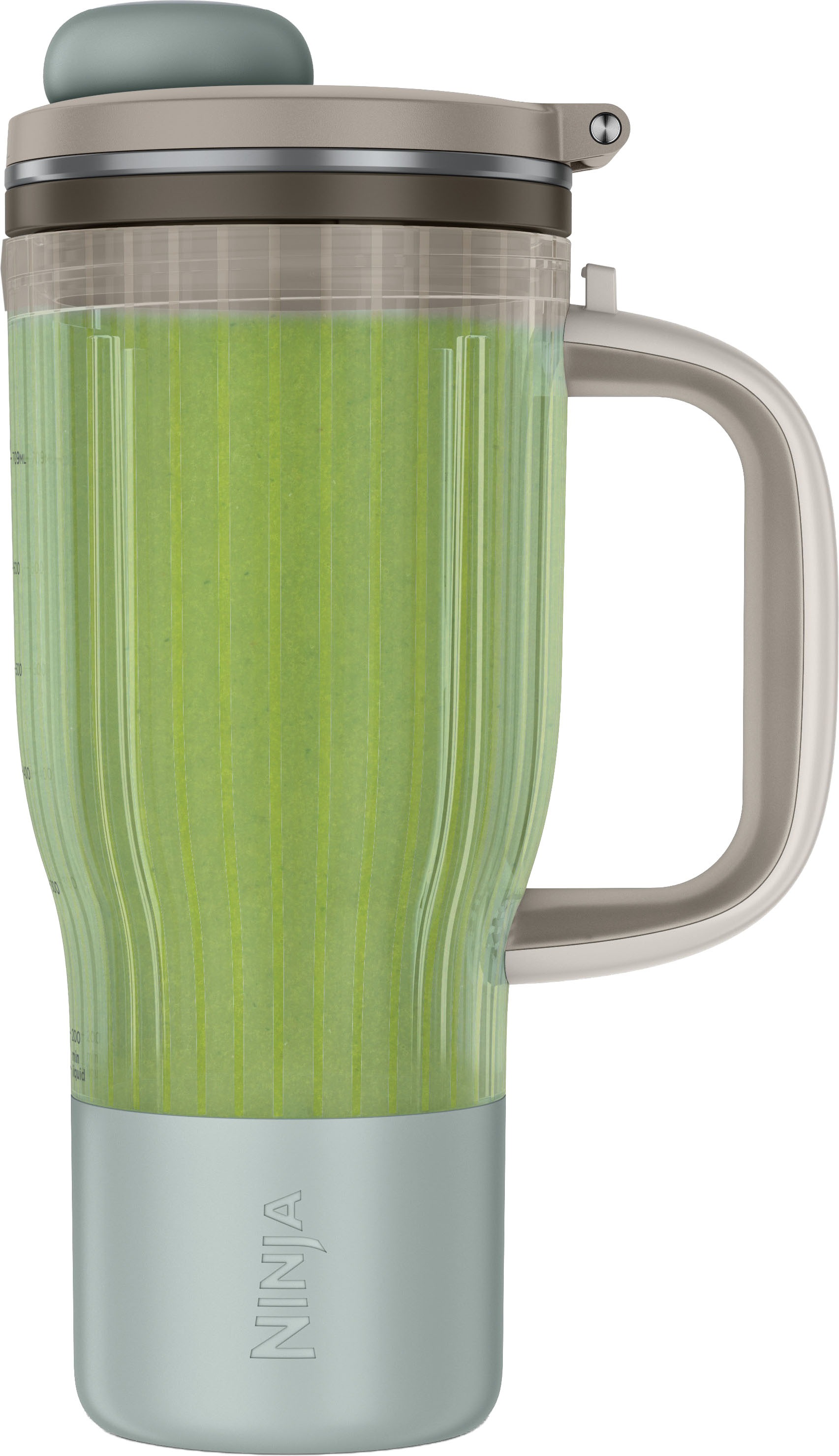 NINJA Zerkleinerer »BlendBoss To-Go-Becher-Mixer - stone/mint DB351EUST« 1100 W Auto-iQ-Technologie, Zerkleinert alles eiskalt-  sogar  tiefgefrorenes