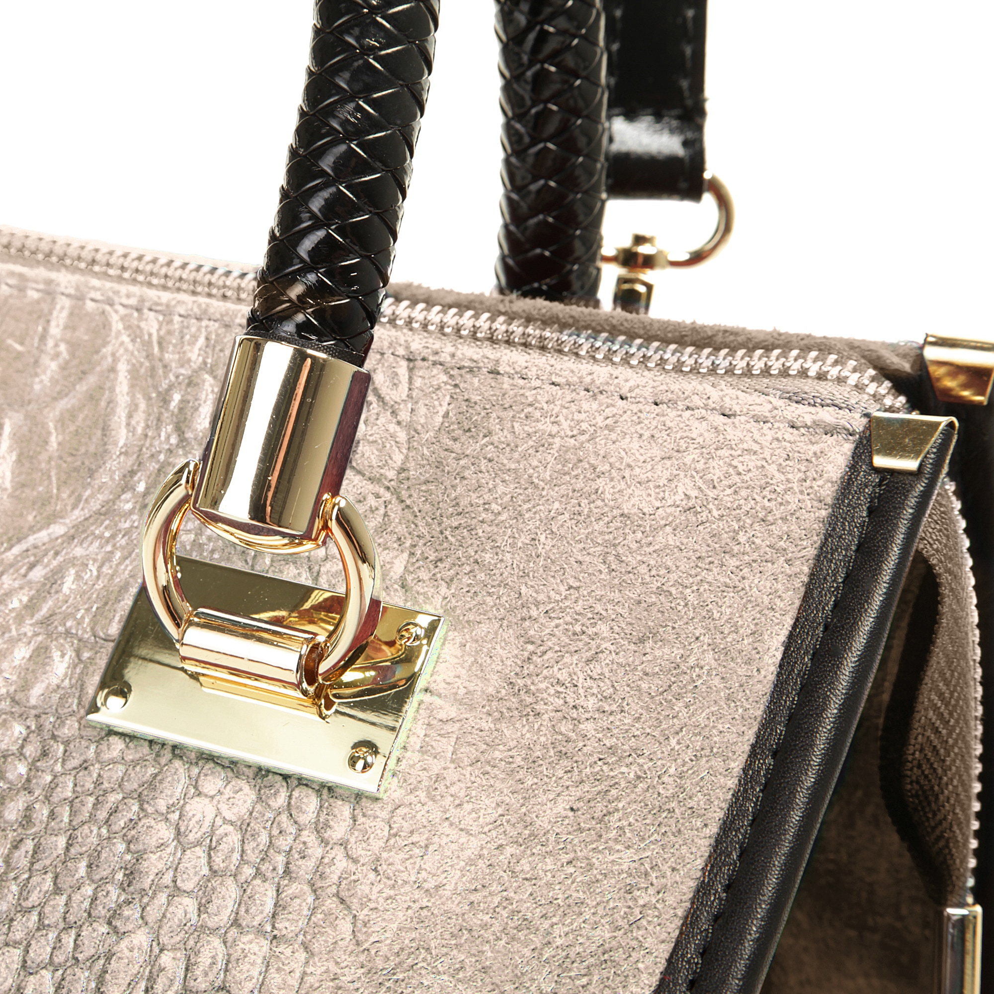 Cluty Henkeltasche, echt Leder, Made in Italy