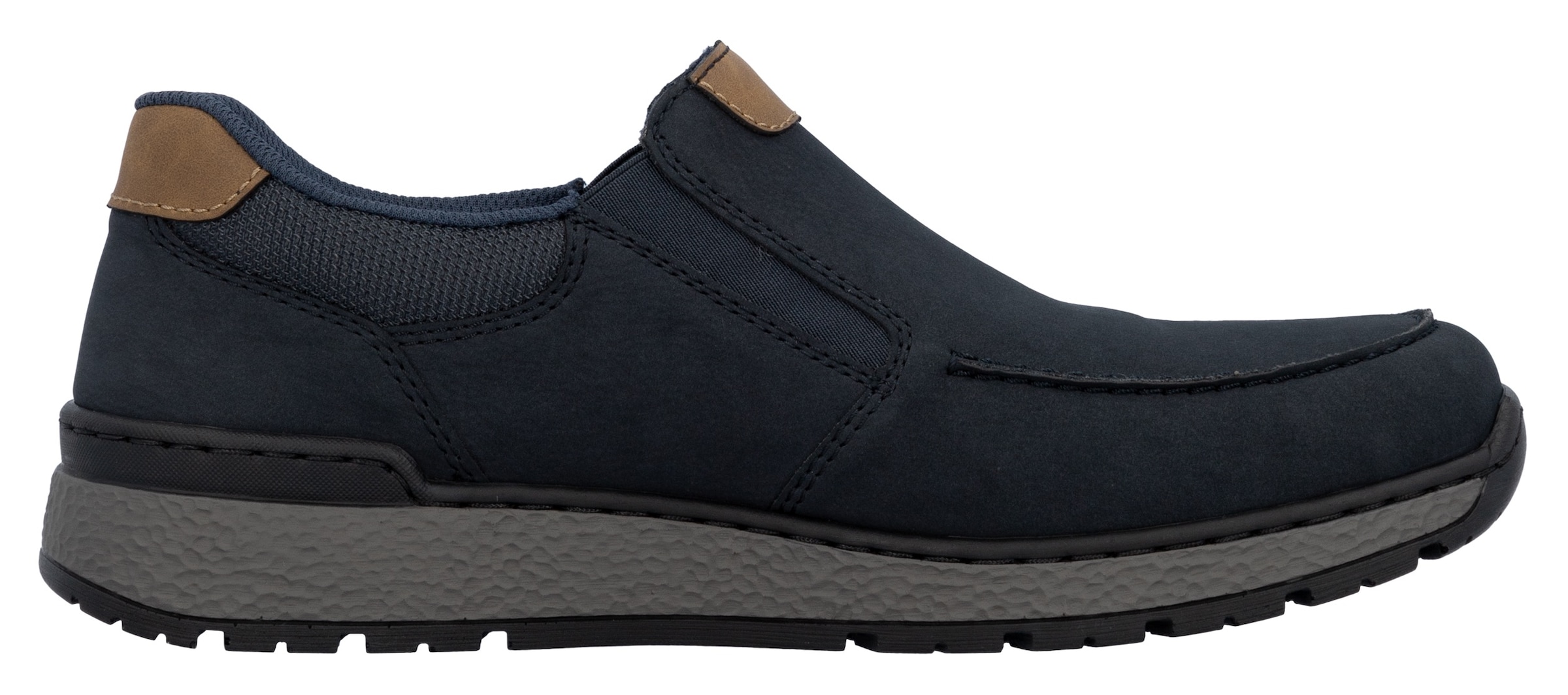 Rieker Slipper, mit kontrastfarbenen Besätzen, bequeme Form