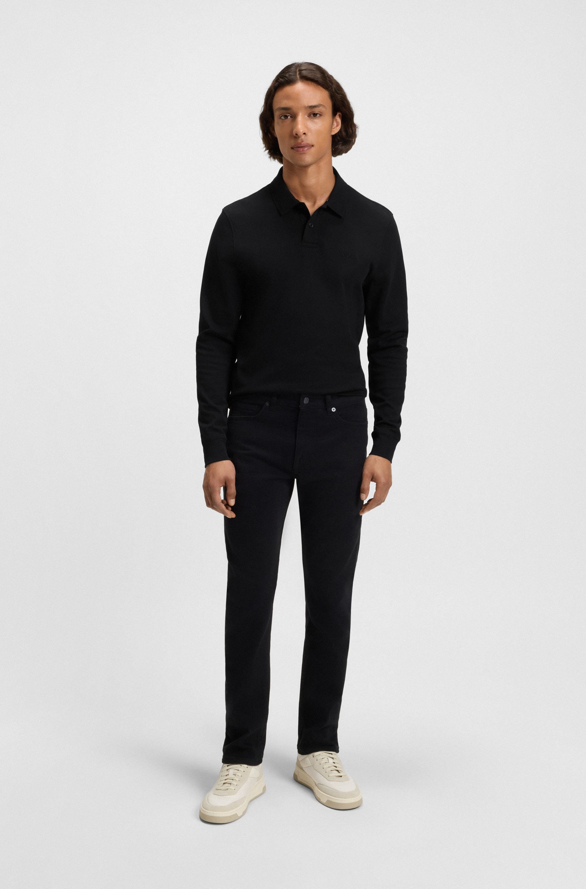 BOSS ORANGE Poloshirt »Pe_interlock_long«, mit Polokragen