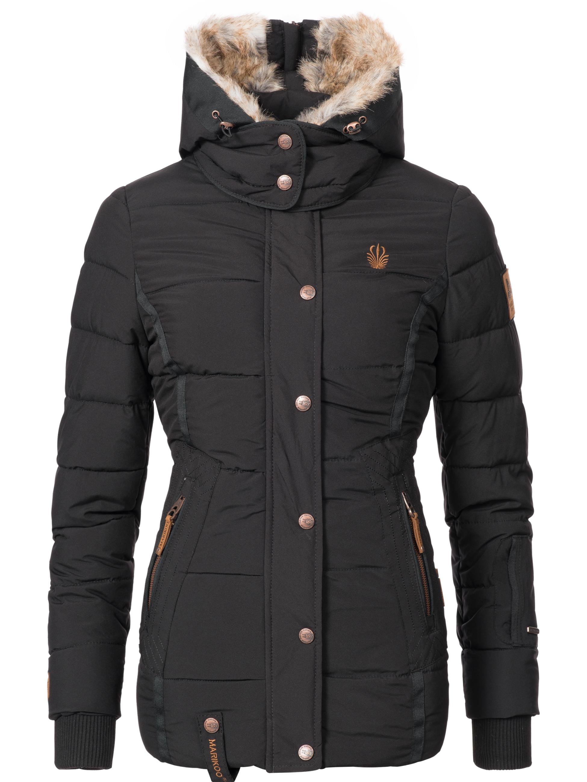 Marikoo Winterjacke »Winterjacke Nekoo« mit Kapuze stylische Damen Steppjacke mit großer Kapuze