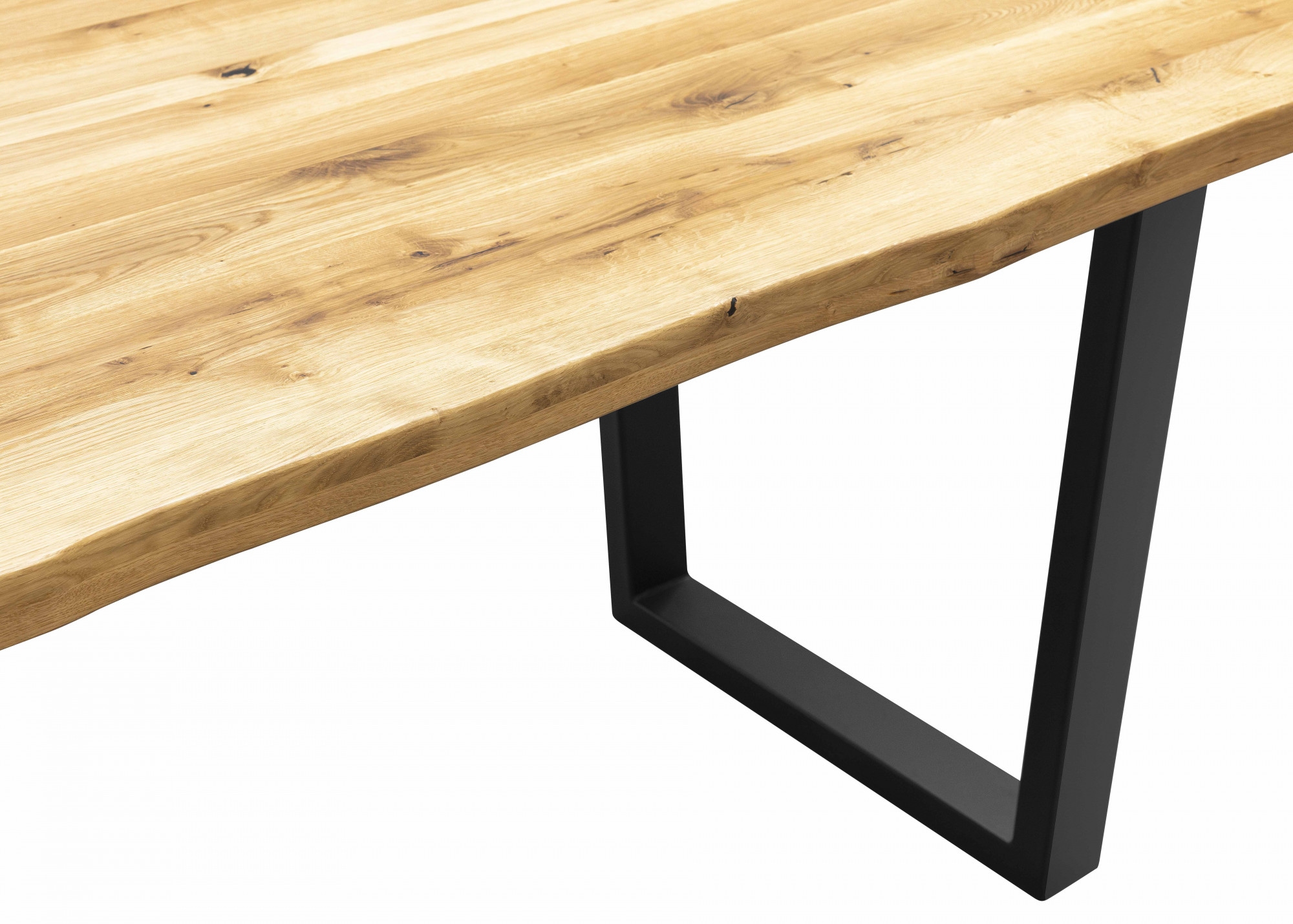 Home affaire Esstisch »Model 1«, Eiche Massivholz und pulverbeschichtete Metallbeine