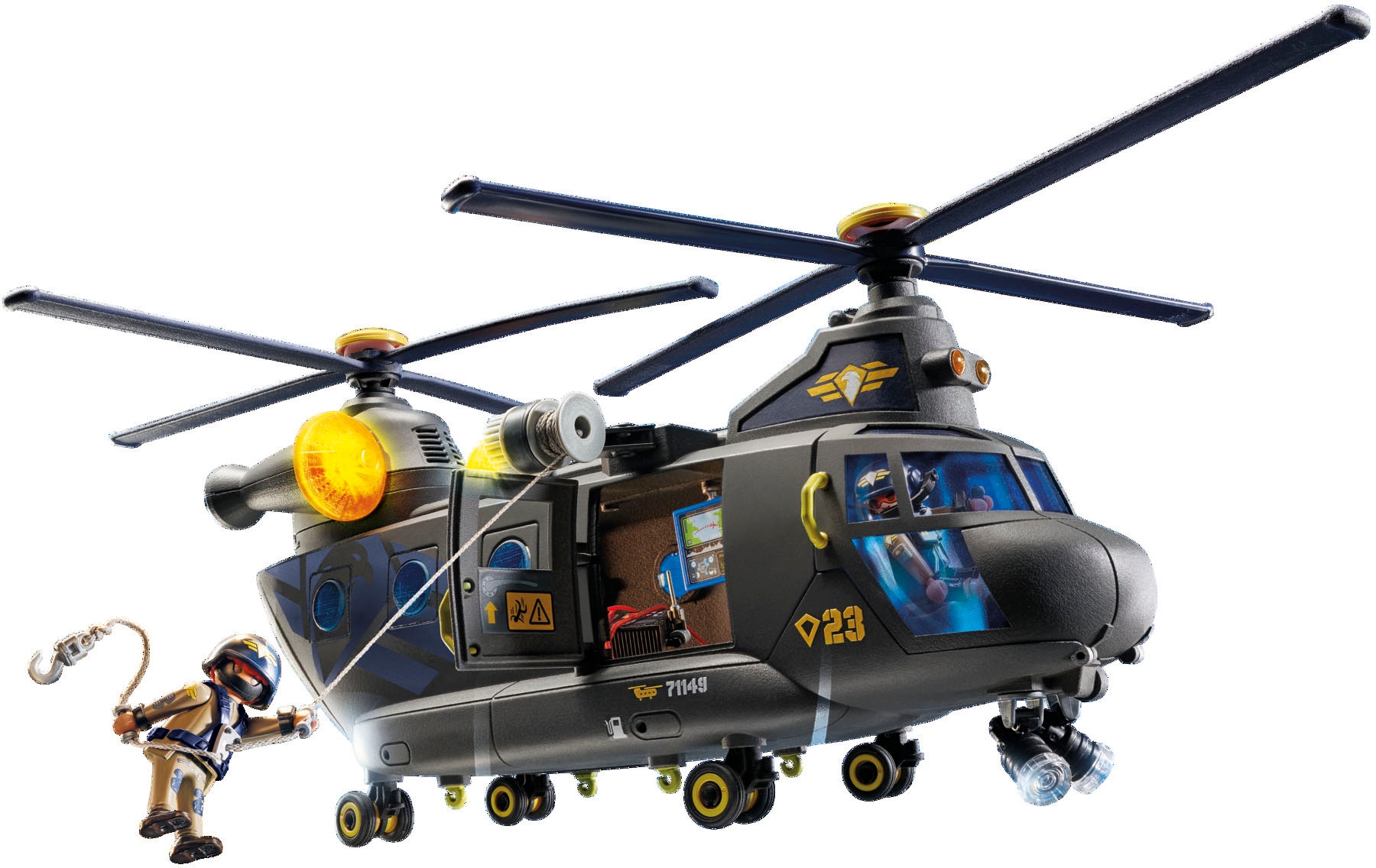 Playmobil® Konstruktions-Spielset »SWAT-Rettungshelikopter (71149), My Action Heroes«, (117 St.), Made in Europe; mit Licht und Sound