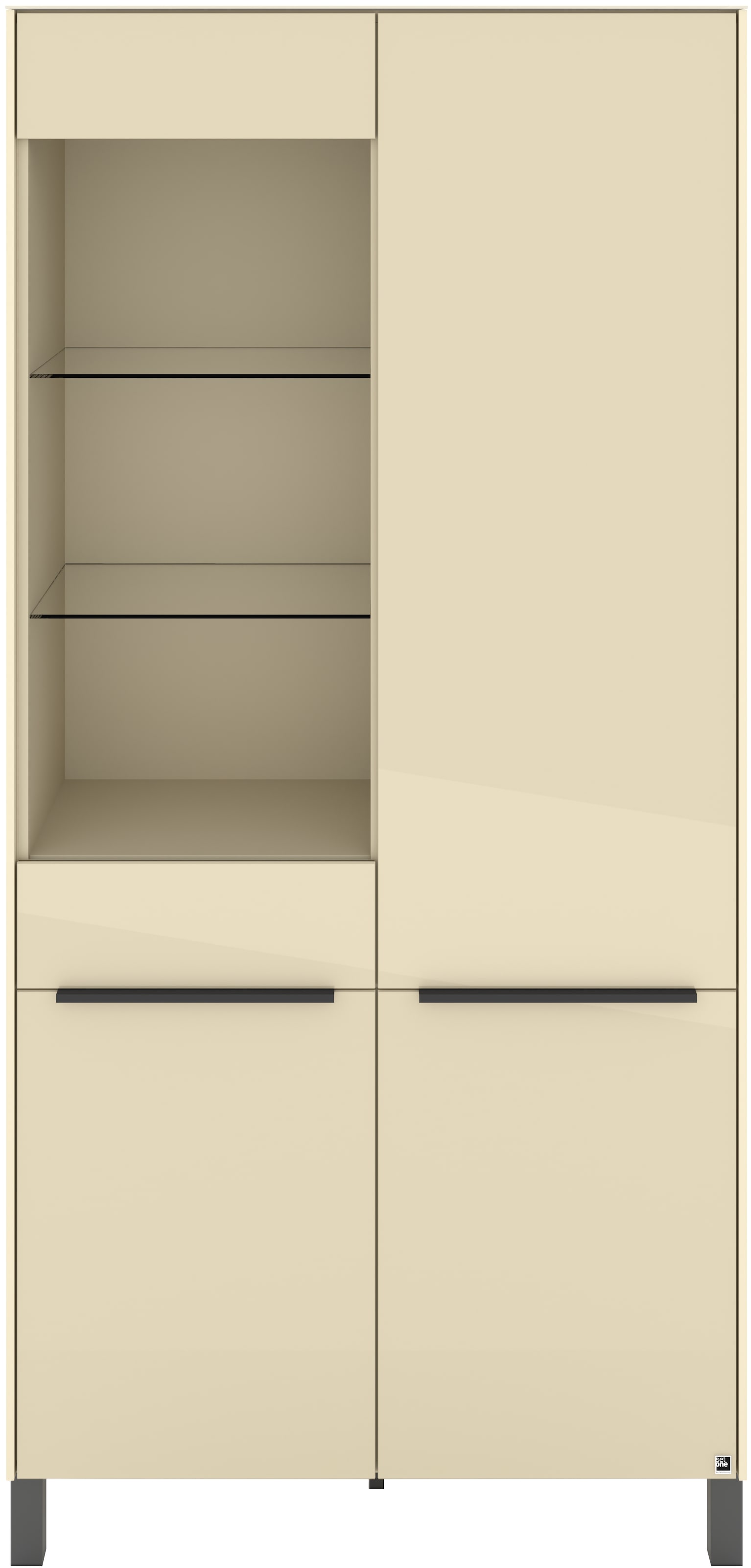 set one by Musterring Standvitrine »Reno« 1 Stk. tlg. Mit Vierkantfuß in diversen Farben, 197 cm Höhe & Farbauswahl