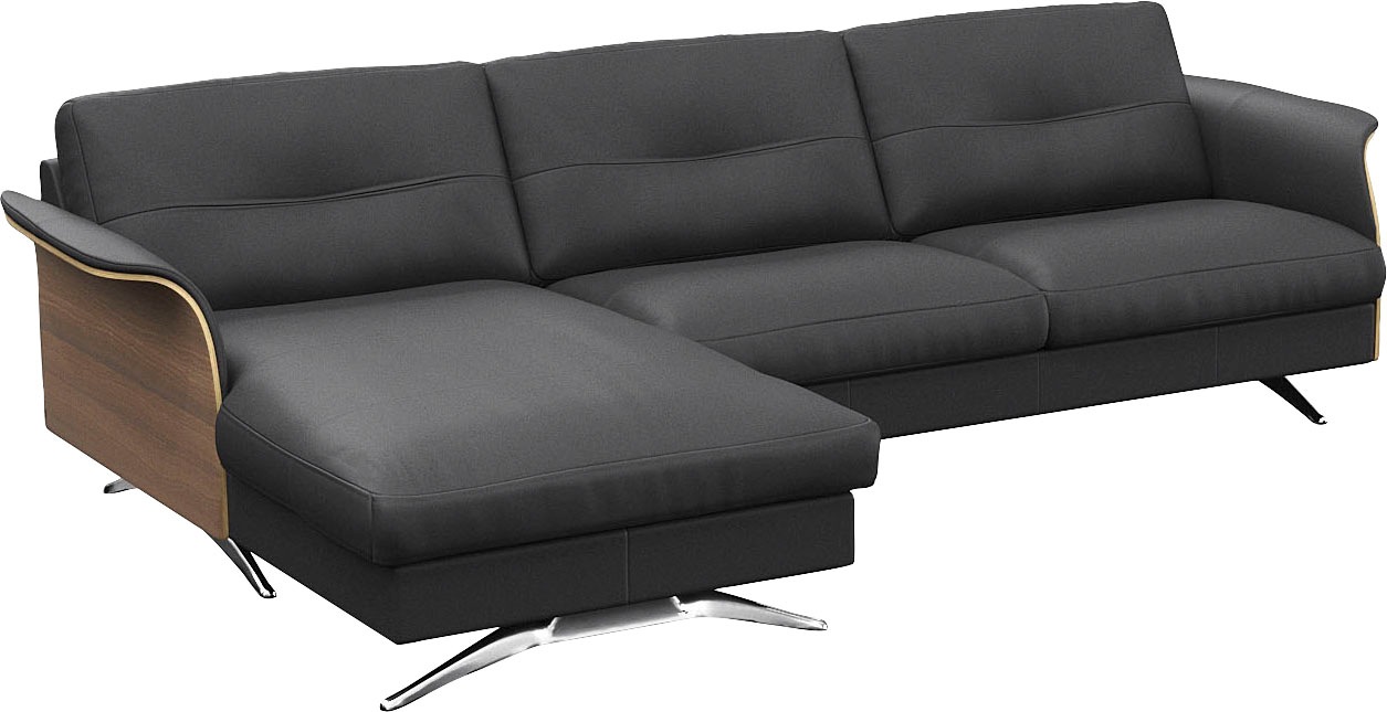 FLEXLUX Ecksofa »Glow, super bequem durch hochwertigem Sitzaufbau mit Federkern, L-Form«, Modernes skandinavisches Design