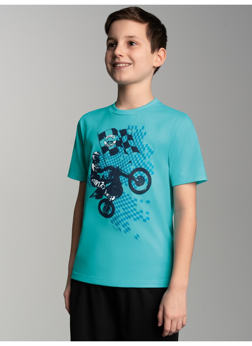 Trigema T-Shirt »TRIGEMA T-Shirt mit lässigem Motocross-Print«, (1 tlg.)