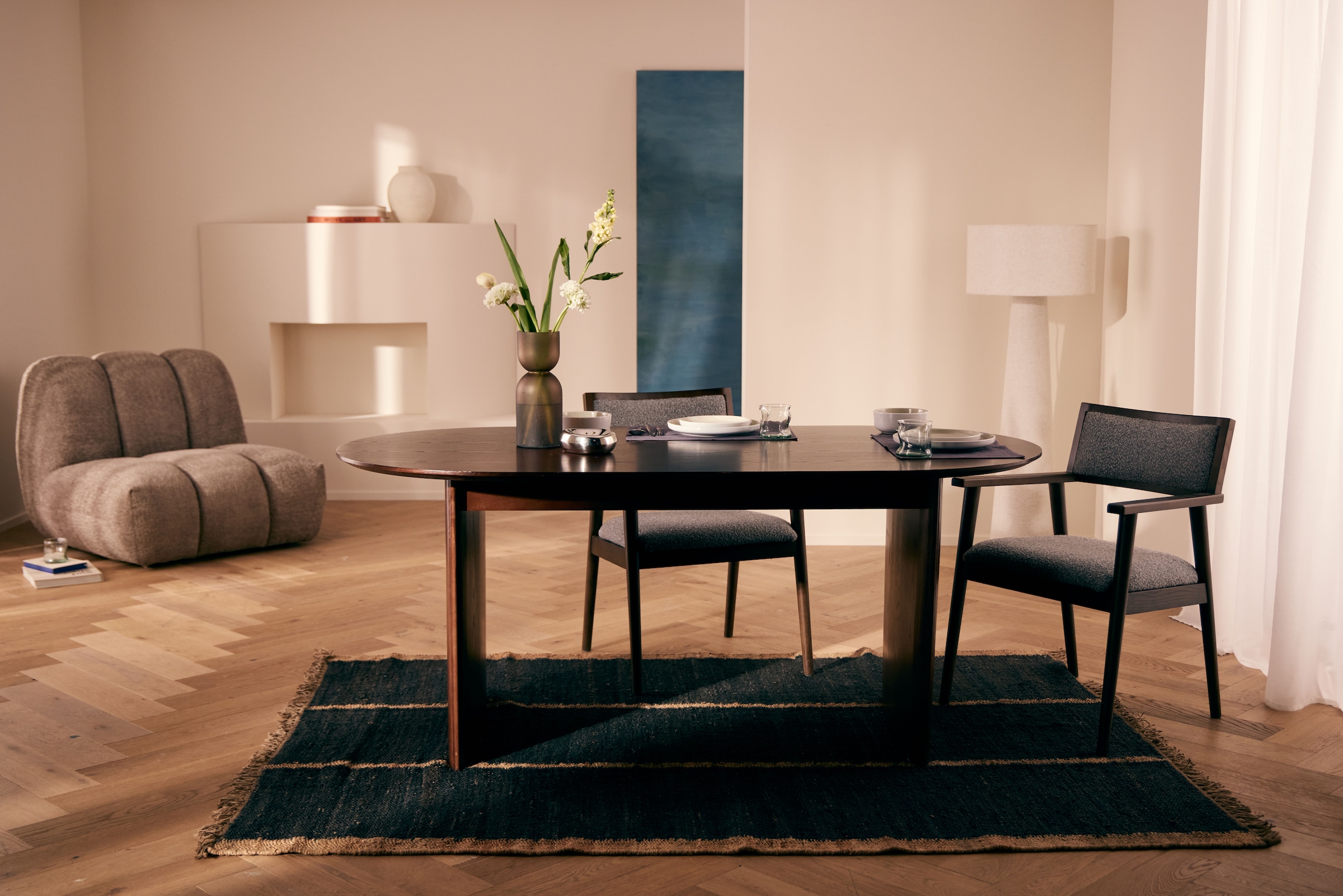 LeGer Home by Lena Gercke Stehlampe »Lienne« E27 1 Stk. Textilleuchte, Höhe 143 cm, Ø 50 cm