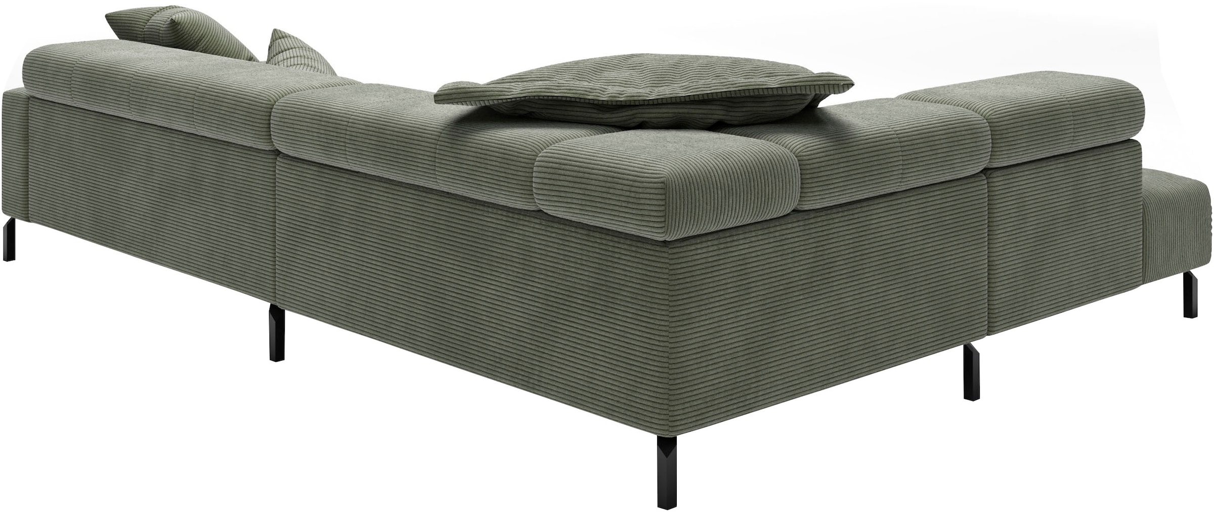 Places of Style Ecksofa »Cleveland, L-Form, incl. Kopfteilverstellung, Breite 311 cm«, wahlweise elektrischer Sitzvorzug